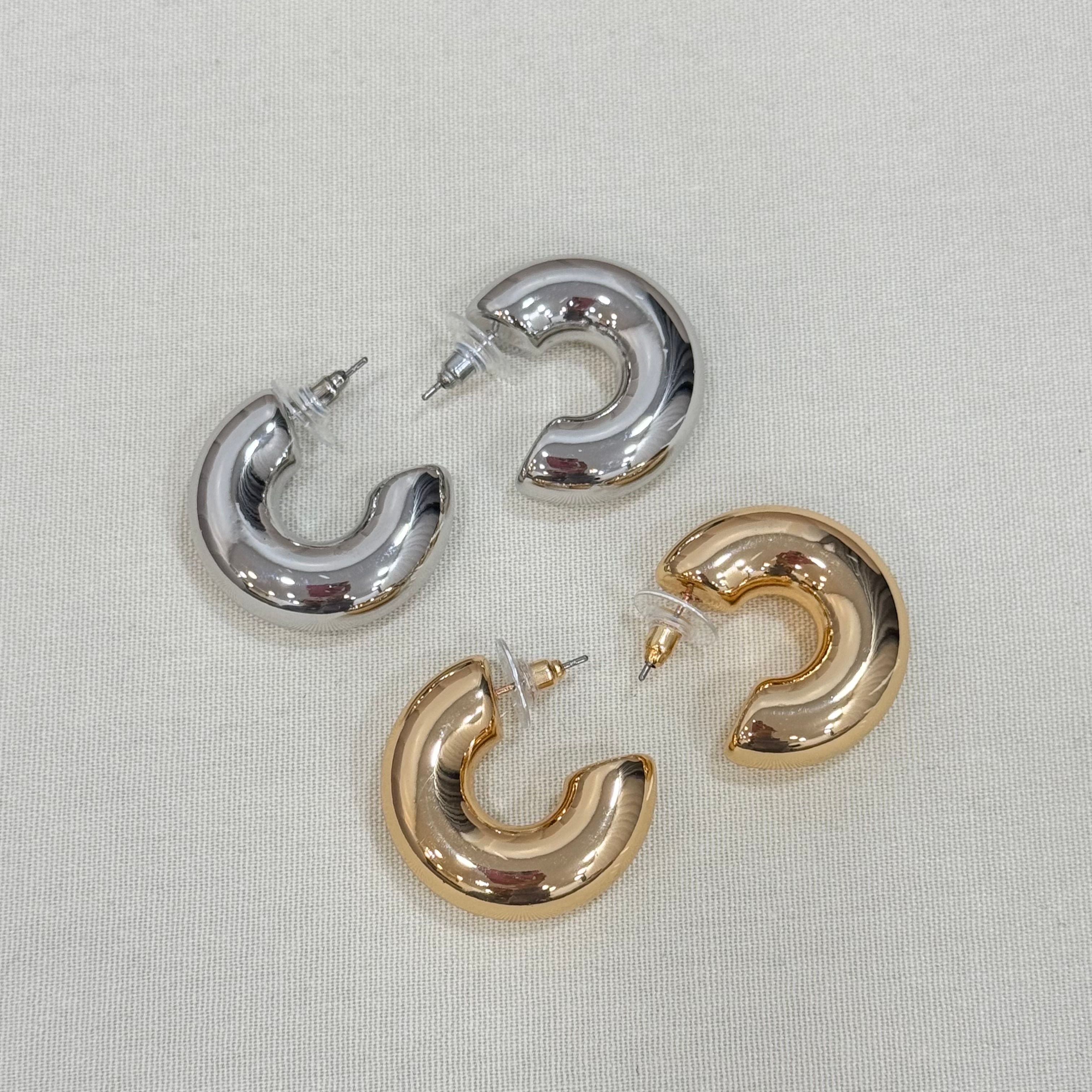 Premium İthal Koleksiyon Gold Vintage Boru Halka Küpe