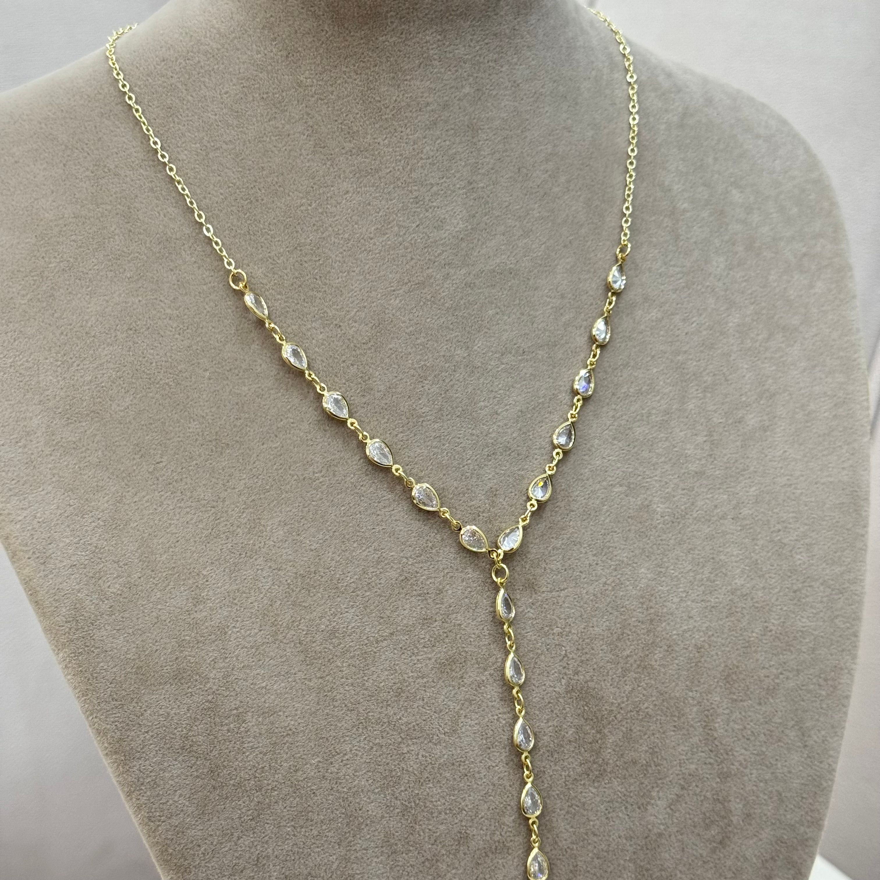 Premium 14k Damla Y Kolye