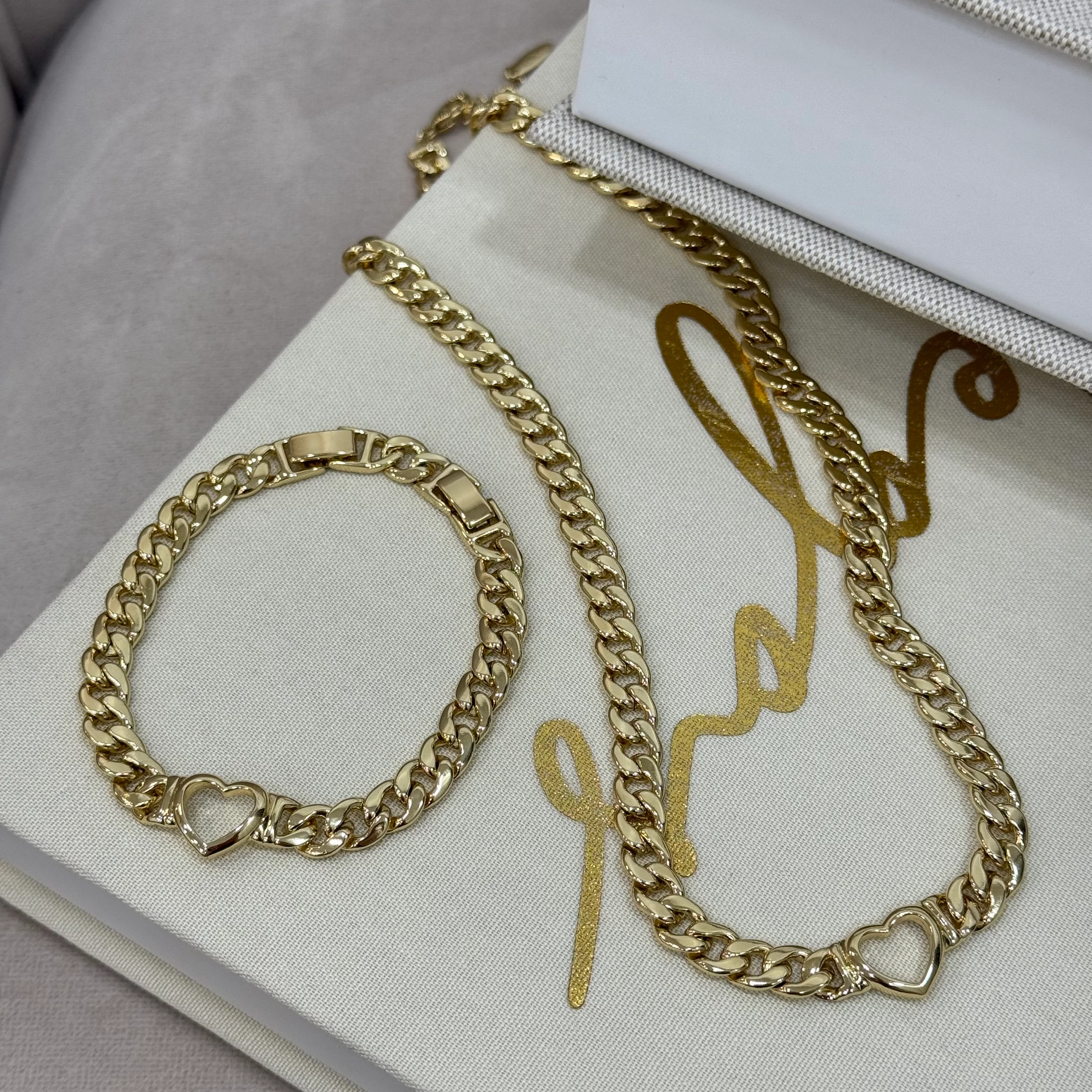 Xuping Su Serisi 14K Kalp Set