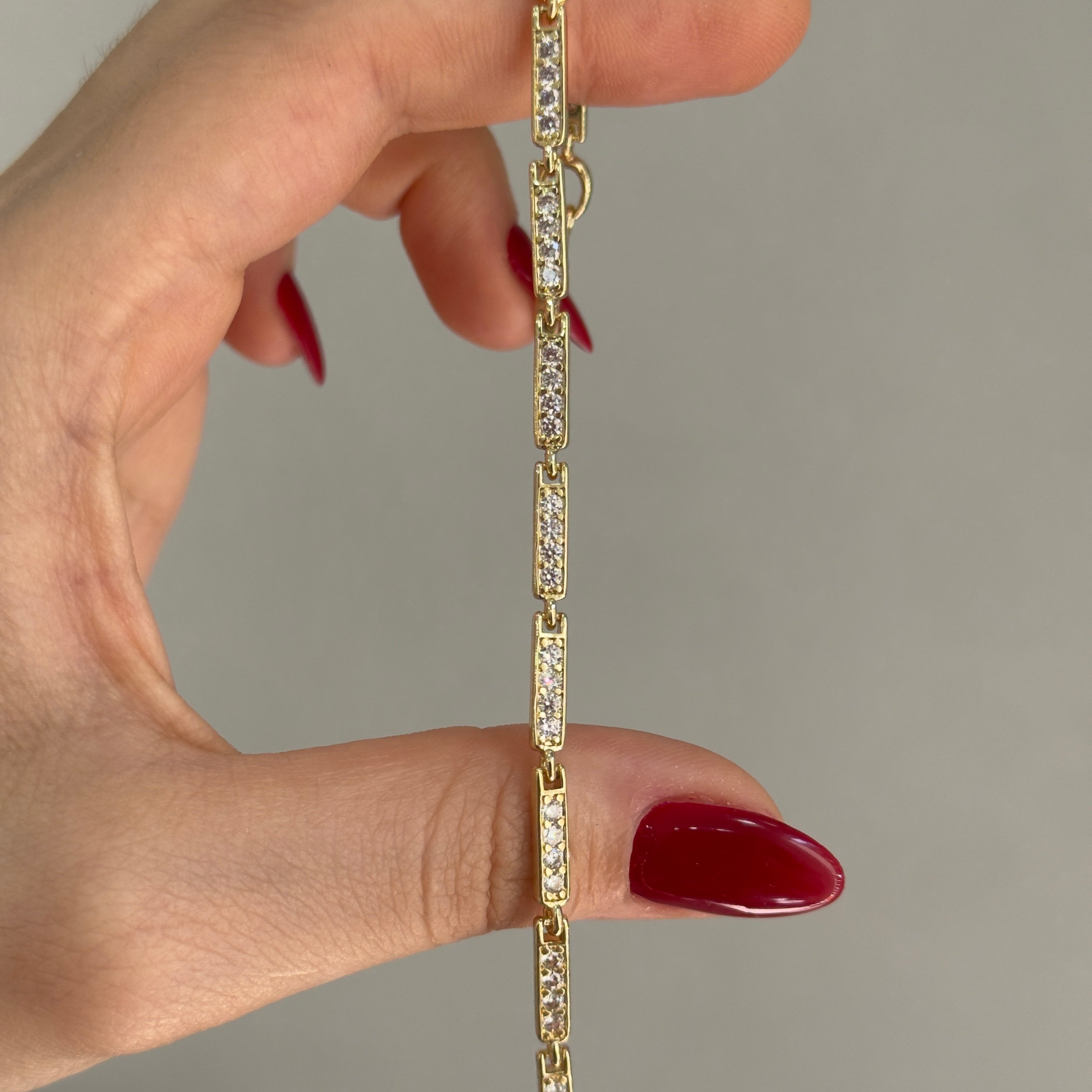 14k Minimal Gazze Vintage Bileklik