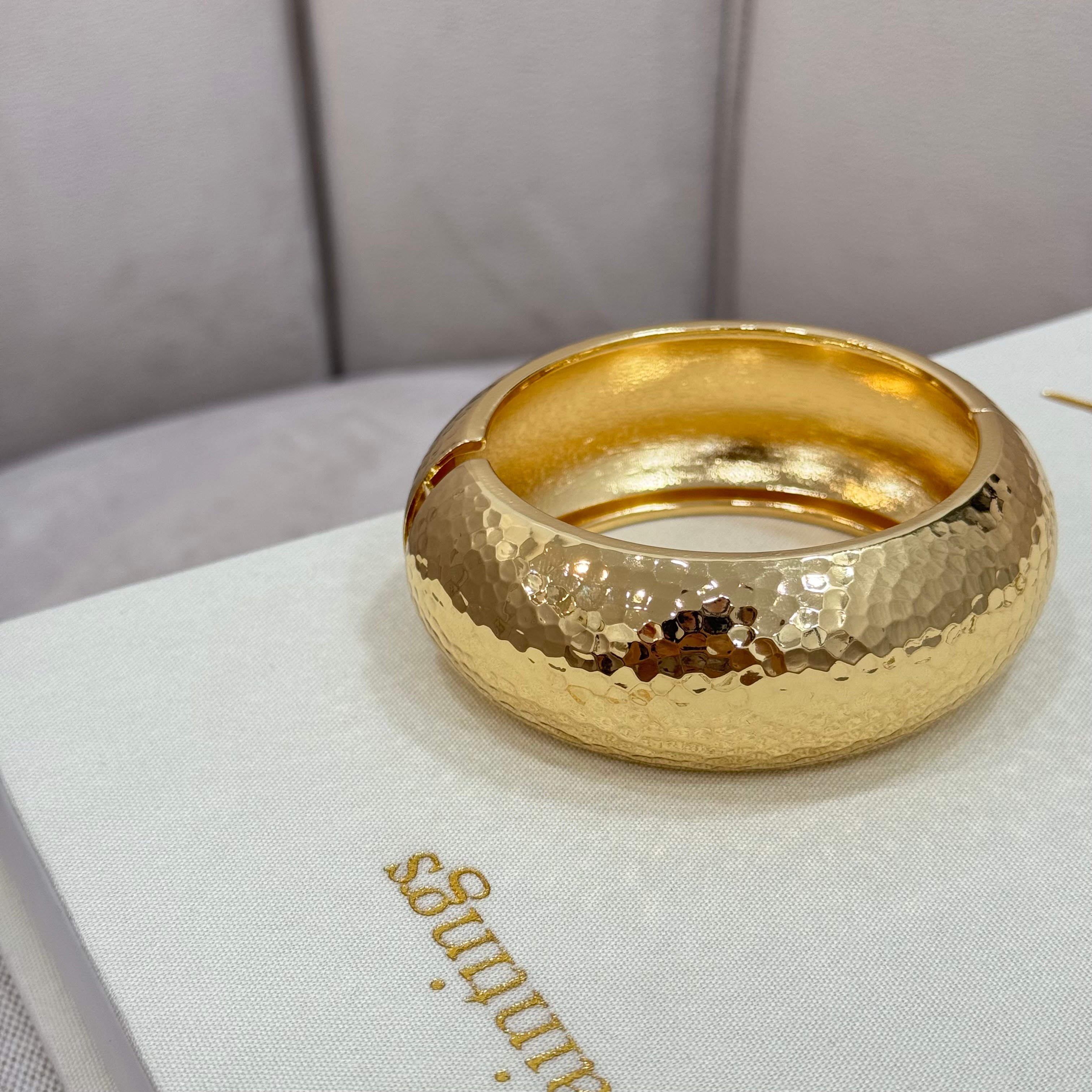 Premium İthal Gold Vintage Drop Kelepçe Bilezik