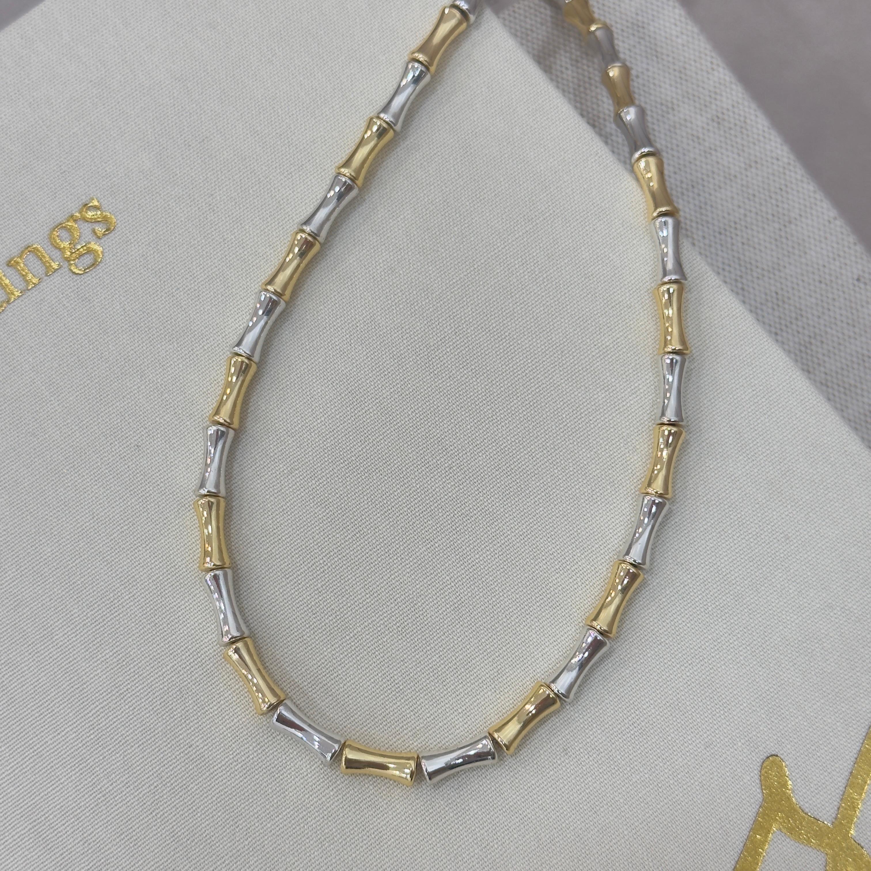 Premium Çift Renk İskelet Kolye 45-47cm