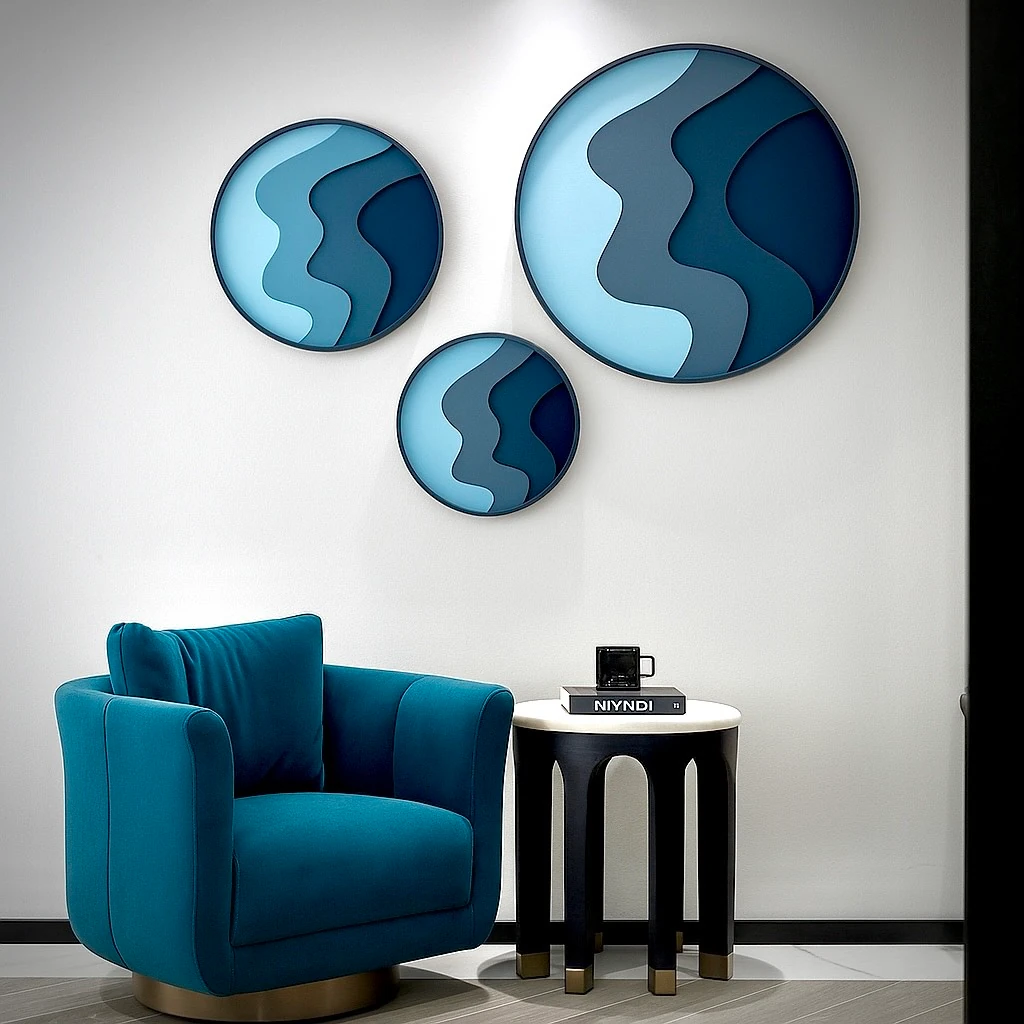 Waveforms Trio | El Yapımı Dekoratif Tablo