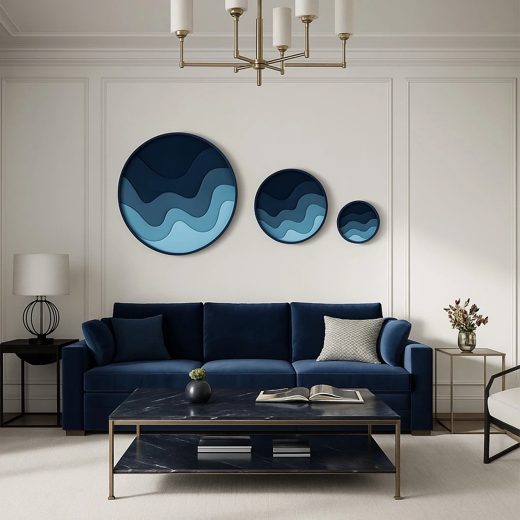 Waveforms Trio | El Yapımı Dekoratif Tablo