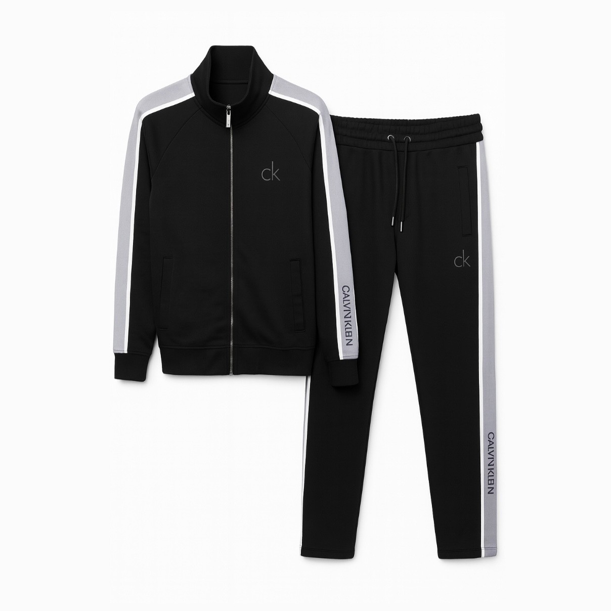 cK Mini Hero Cotton Eşofman Takımı - Siyah/Gümüş