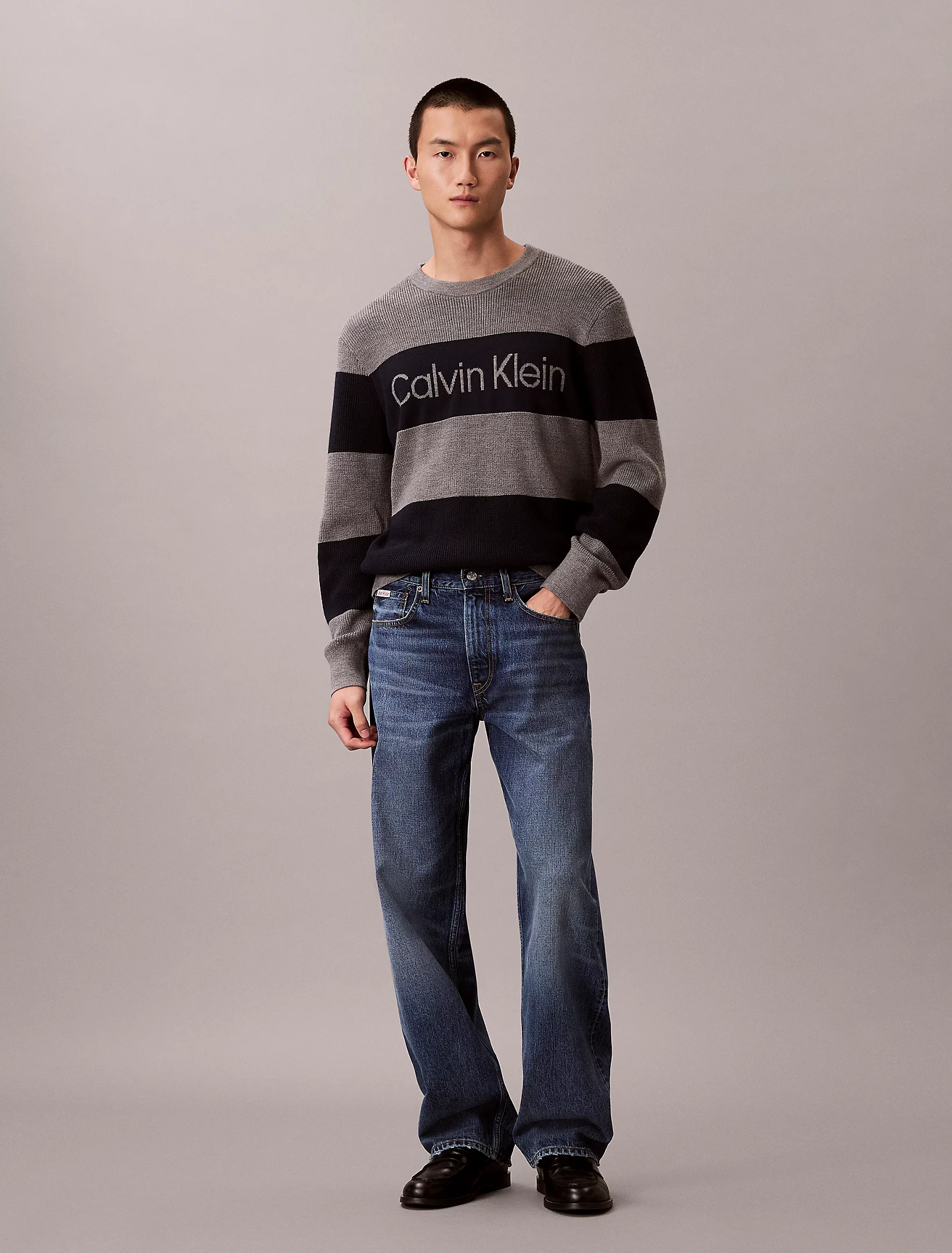 CK Bold Stripe Crewneck Kazak
