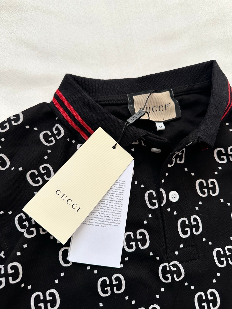 GG Motif Desenli Polo Yaka T-Shirt