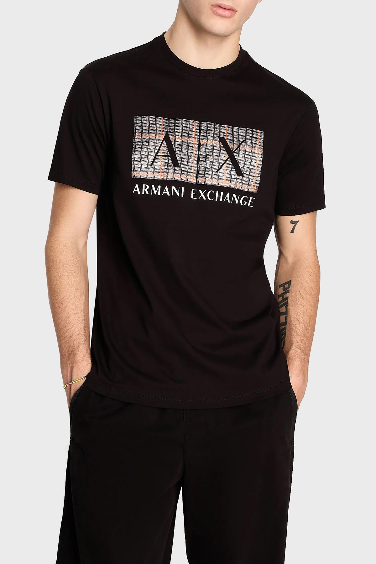 Blue AX Logo Cotton T-Shirt