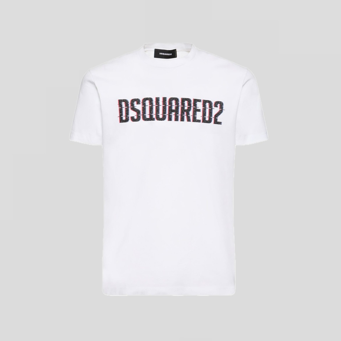 Blurry Logo Classic Fit T-Shirt - Beyaz