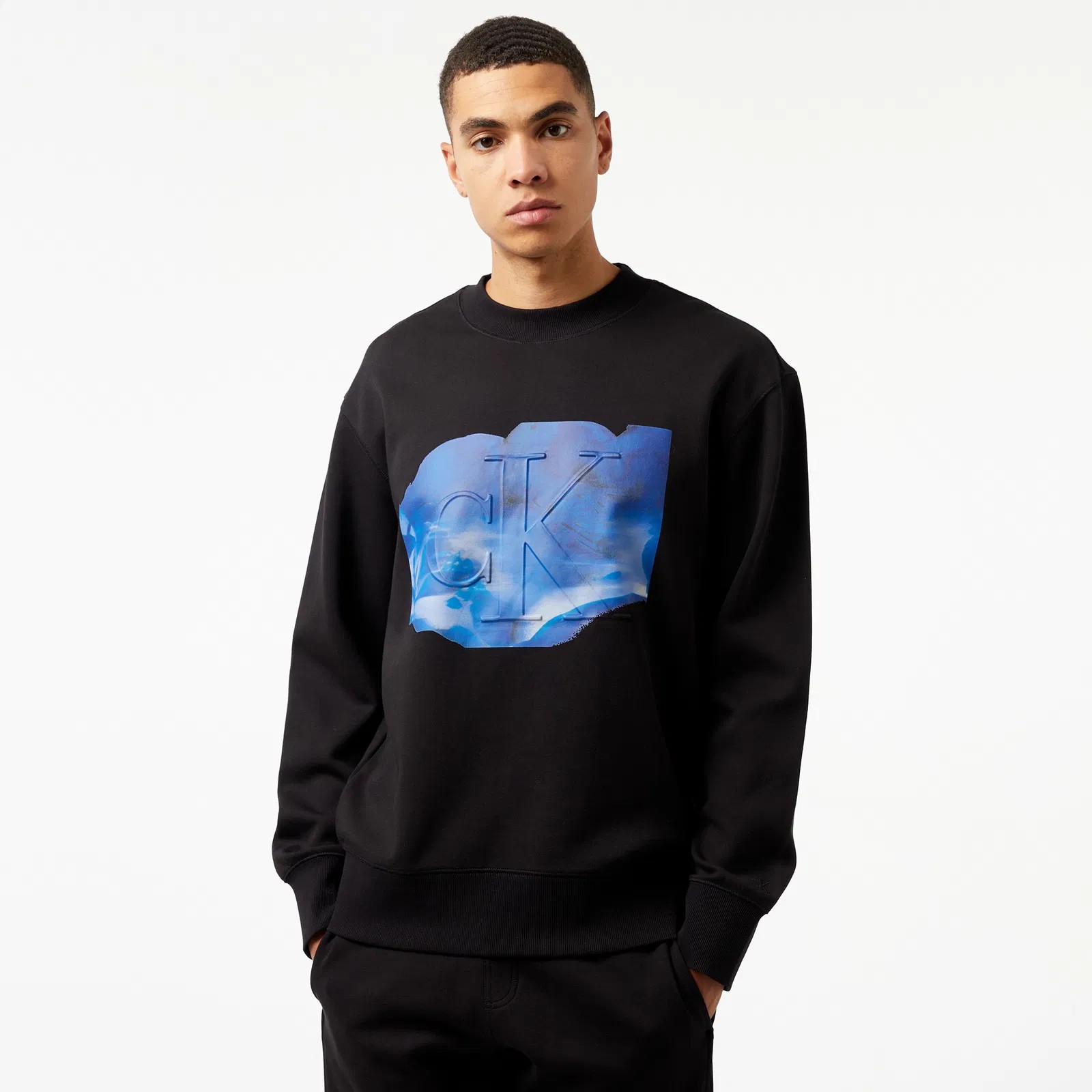 CK Embossed Euphoric Floral Crew Sweatshirt