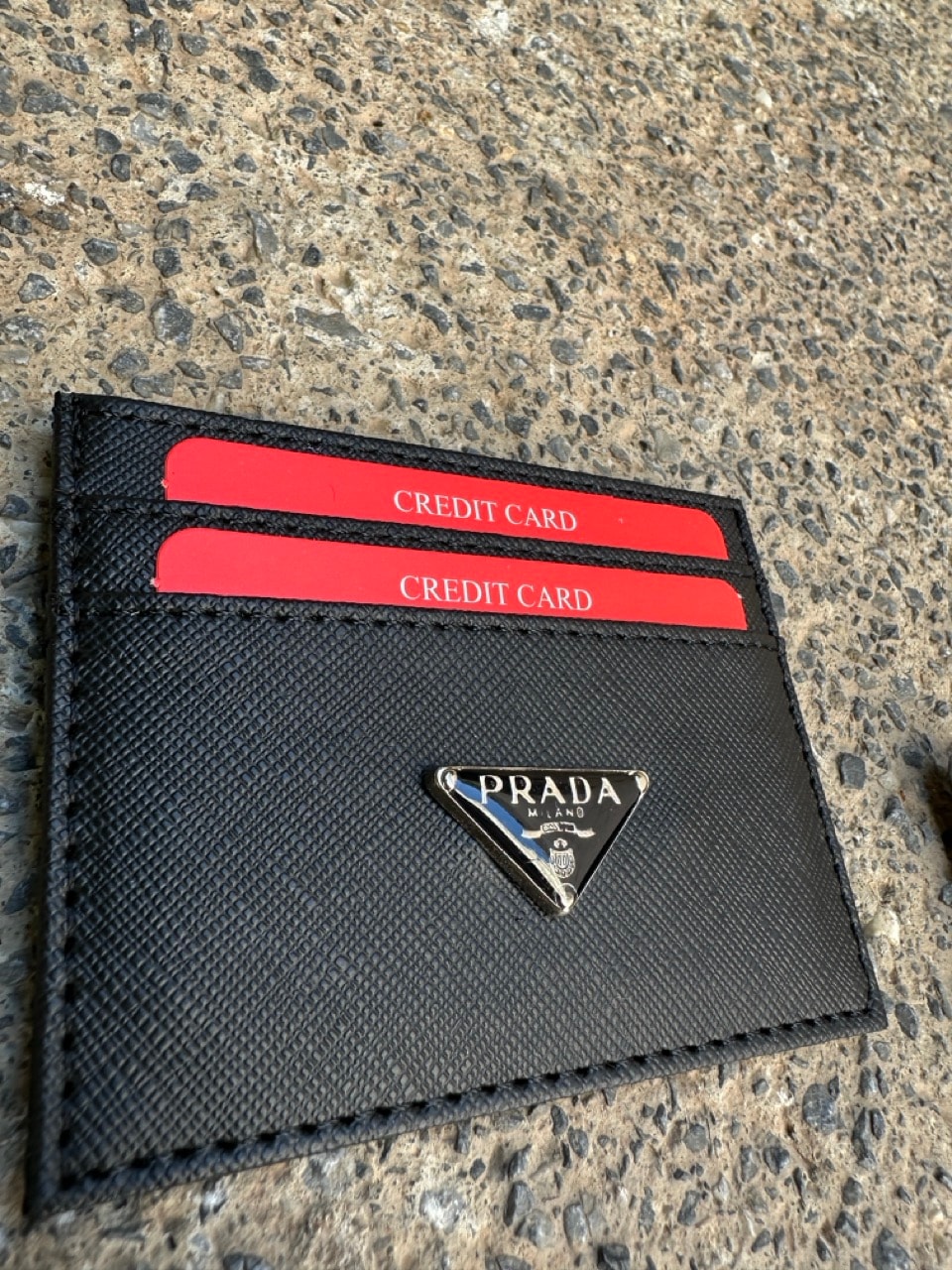 Silver Logo Deri Kartlık