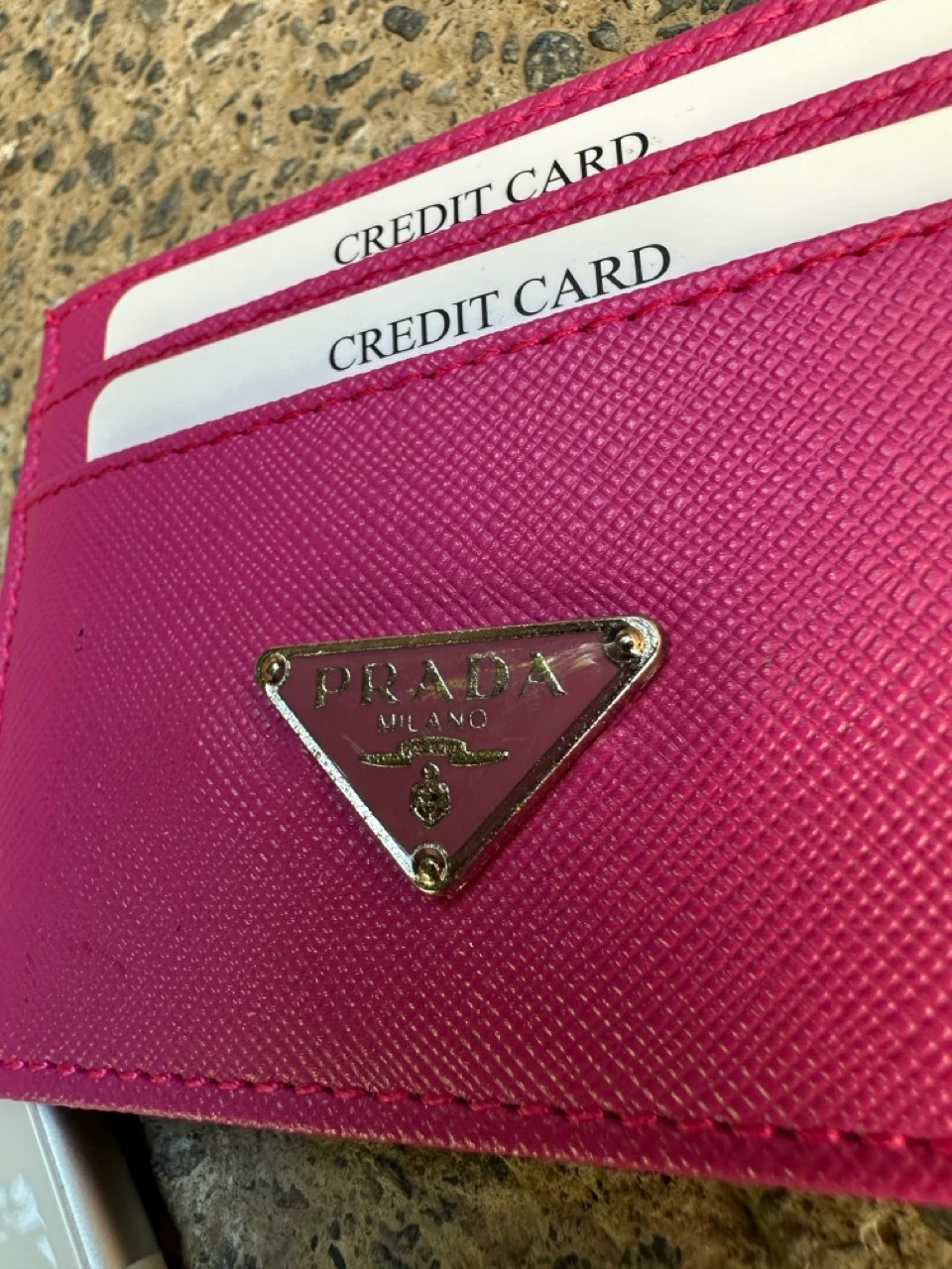 Silver Logo Deri Kartlık