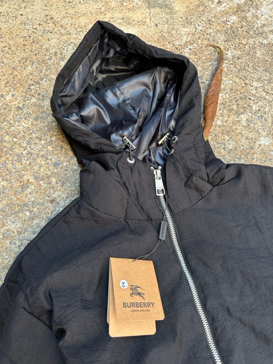 Nylon Hooded Ceket