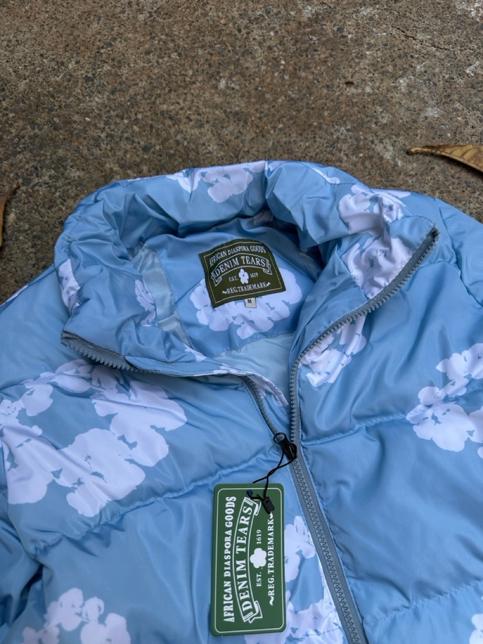 Denim Tears Floral Print Puffer Mont