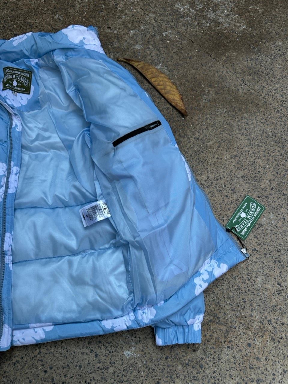 Denim Tears Floral Print Puffer Mont