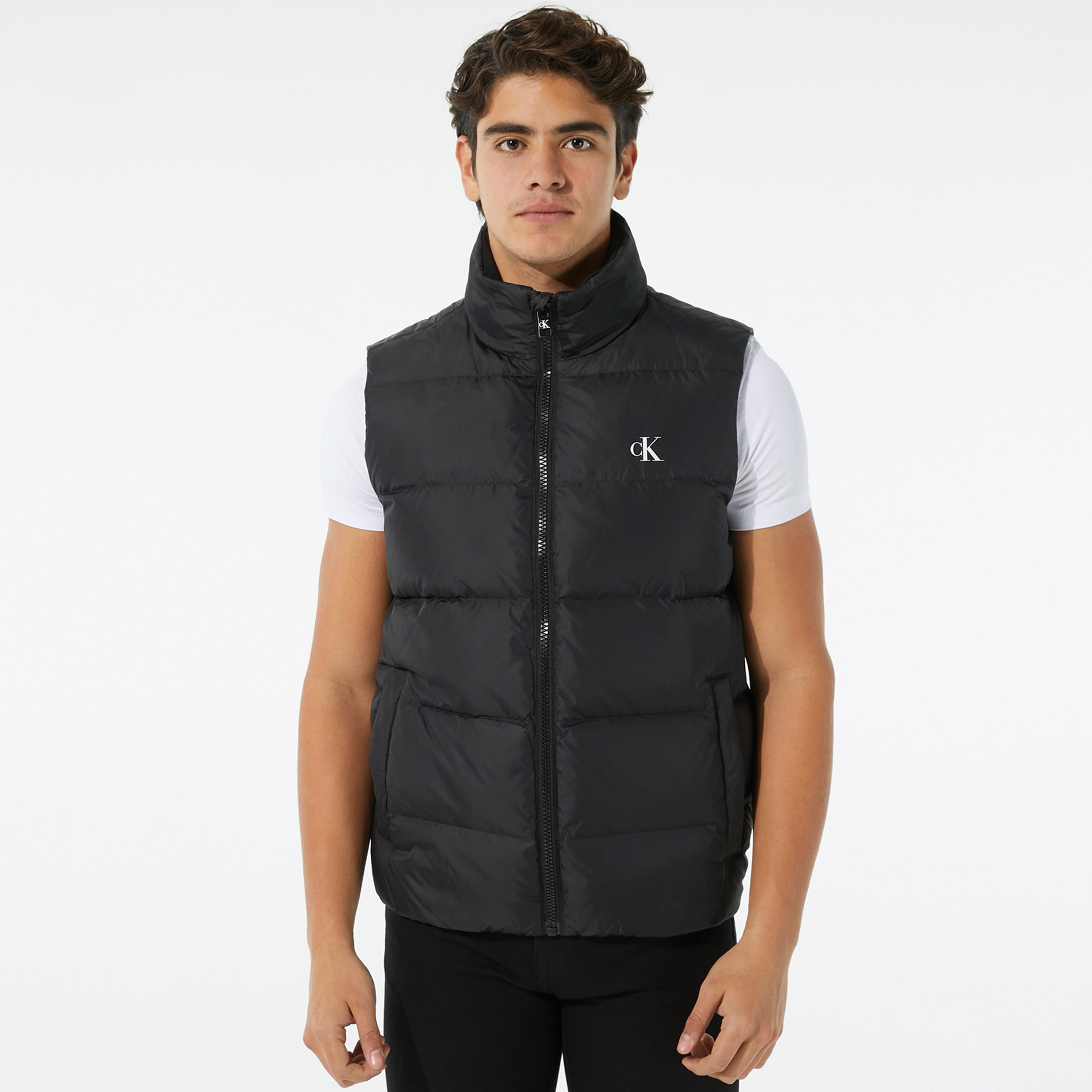 cK Essentials Down Erkek Şişme Yelek - Black/Black