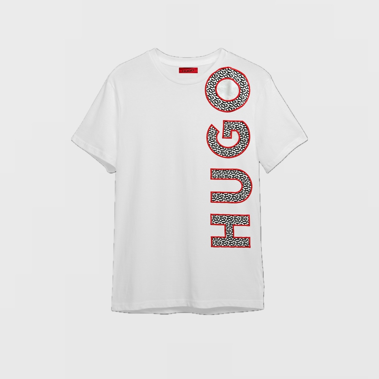 HUGO Big Logo Cotton T-Shirt - Beyaz