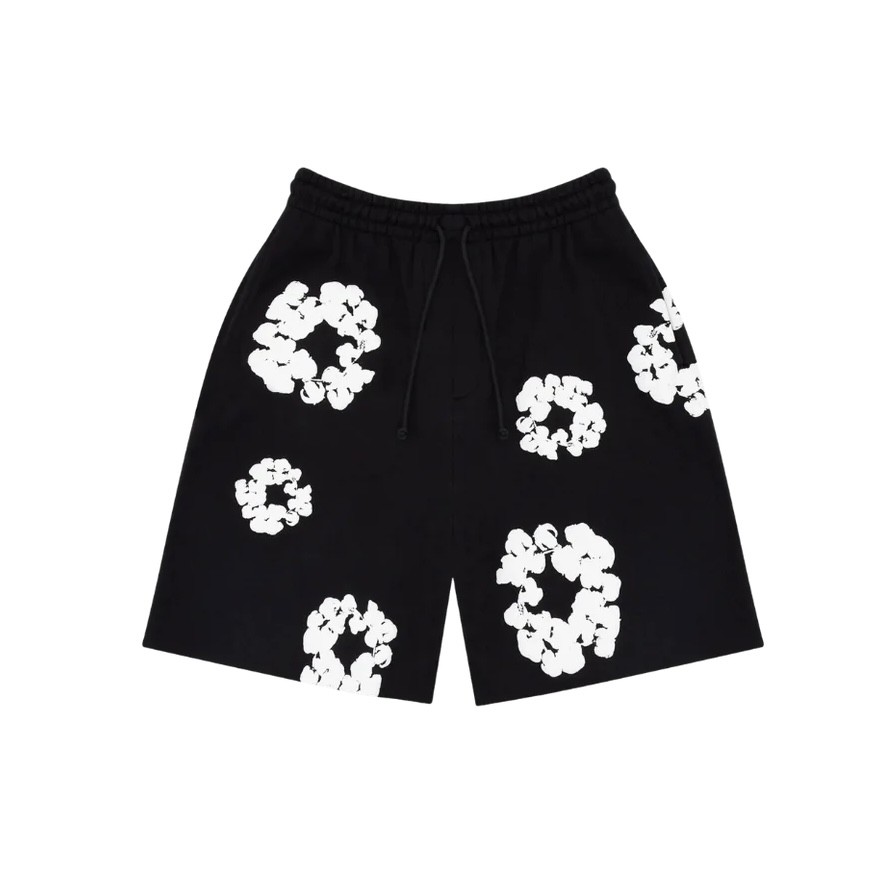 Denim Tears The Cotton Wreath Şort - Black/White