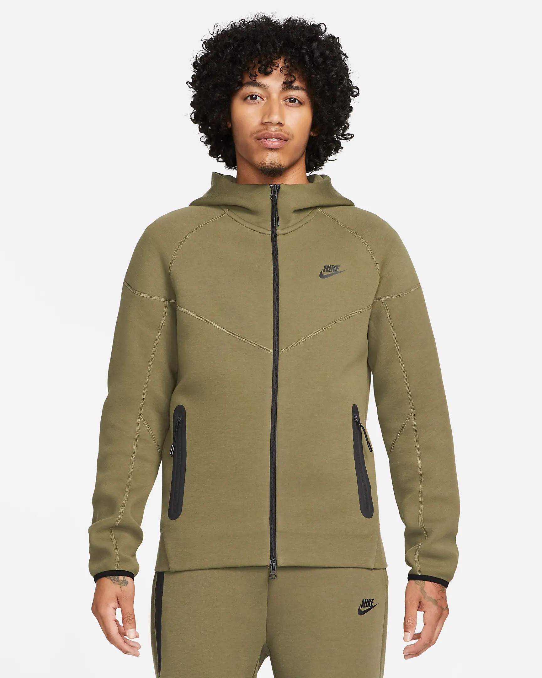 Sportswear New Tech Fleece Windrunner Eşofman Takımı - Medium Olive/Black