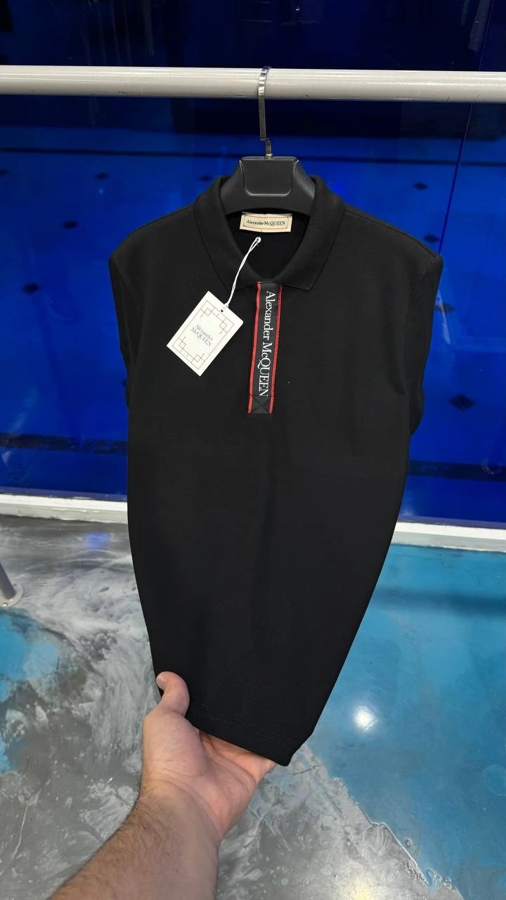 Tape Button Polo Yaka T-Shirt