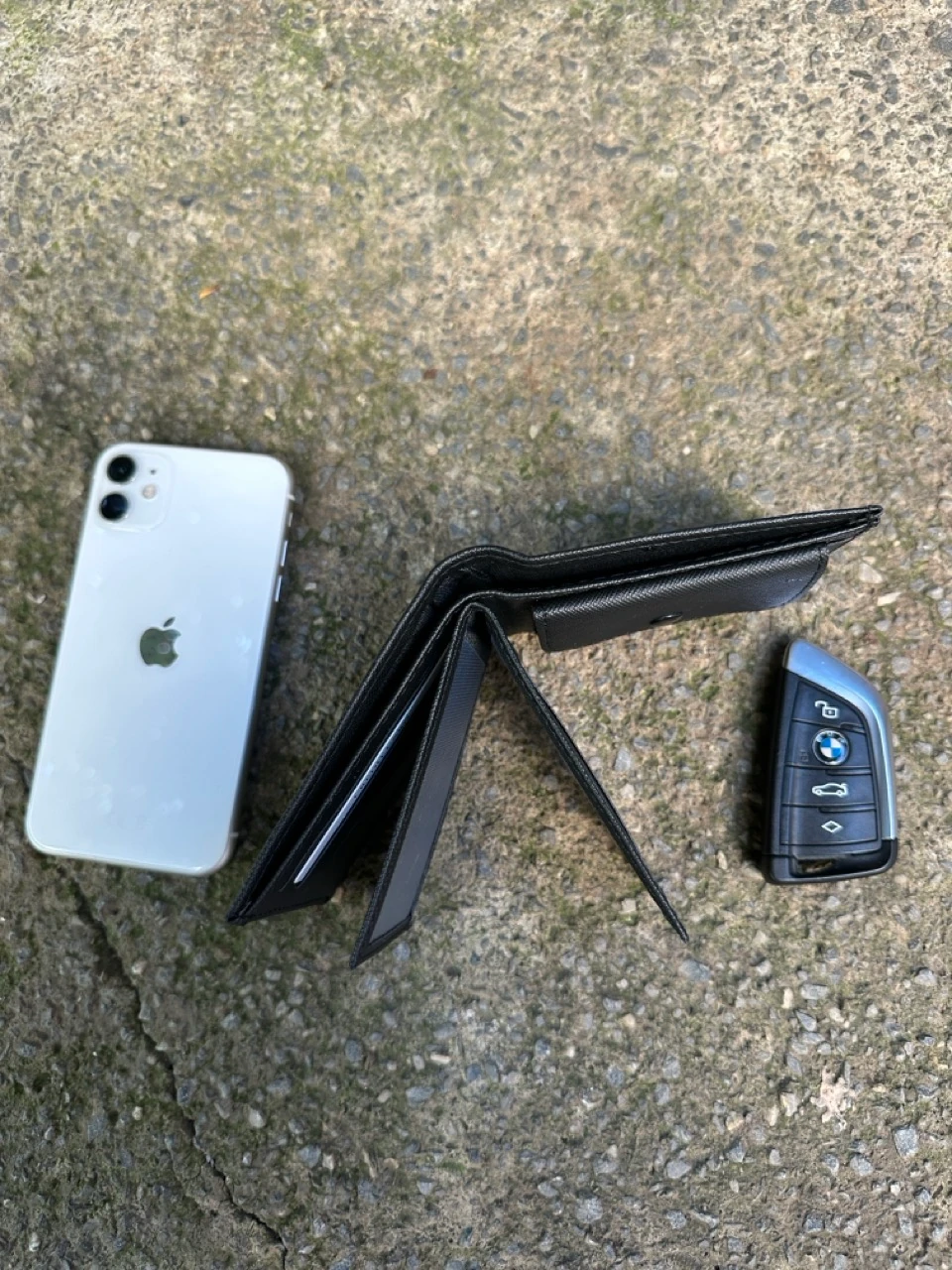 Silver Logo Siyah Deri Cüzdan