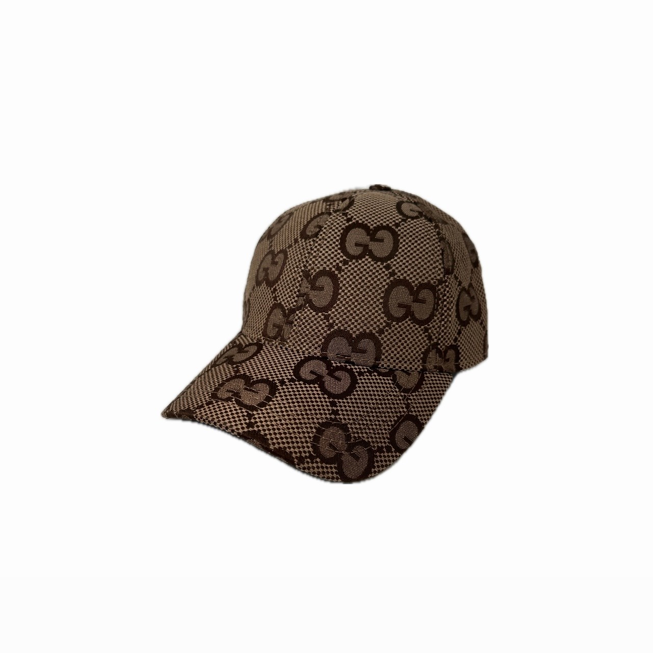 Logo Desenli Baseball Şapka - Dark/Beije/Monogram