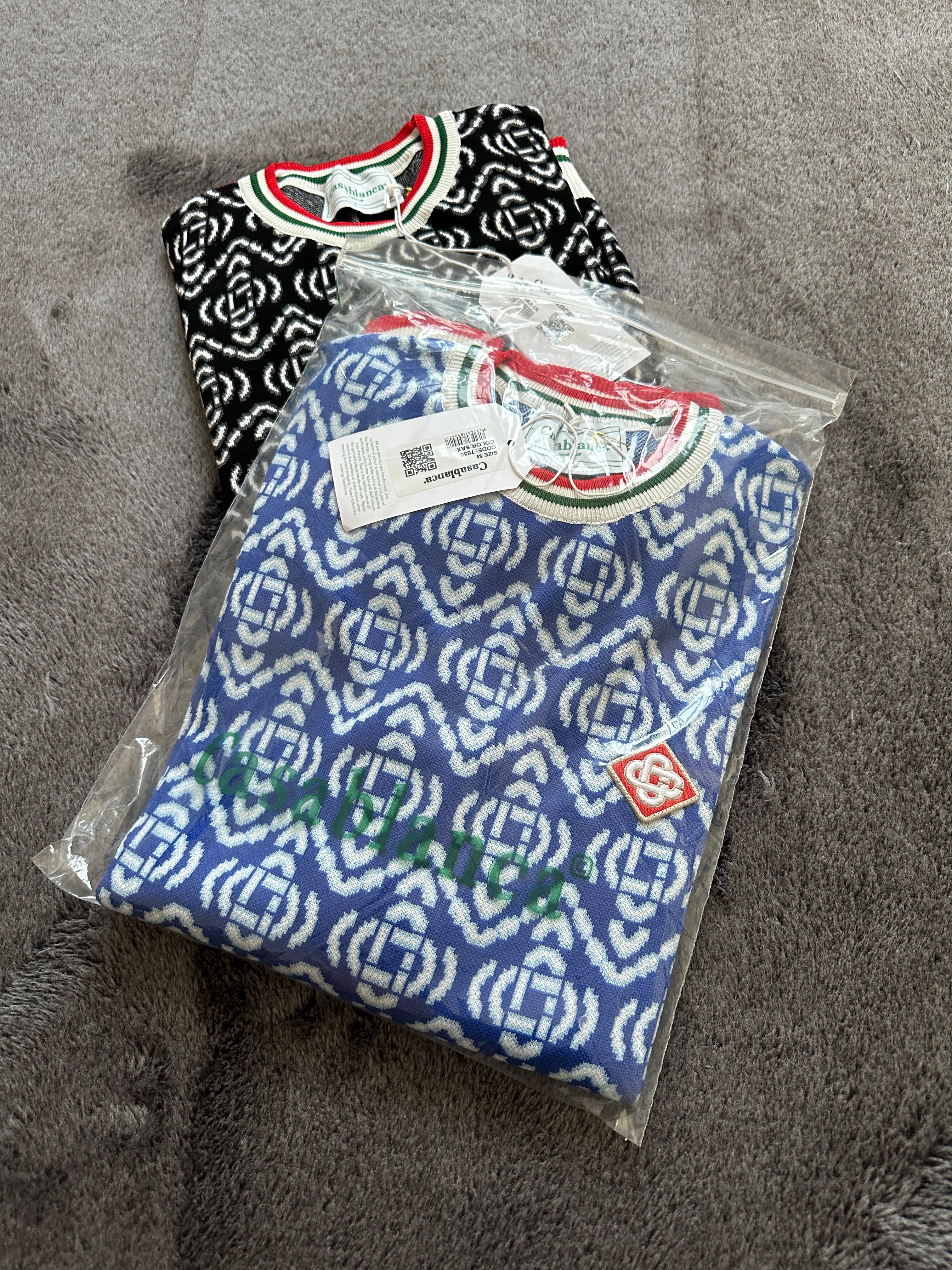 Monogram Desenli Premium Triko Kazak