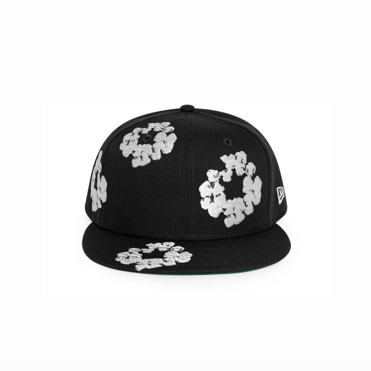 Denim Tears New Era Cotton Wreath Şapka - Siyah/Beyaz