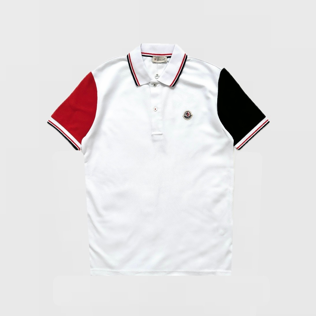 Renk Bloklu Polo Yaka T-shirt - Açık Renk