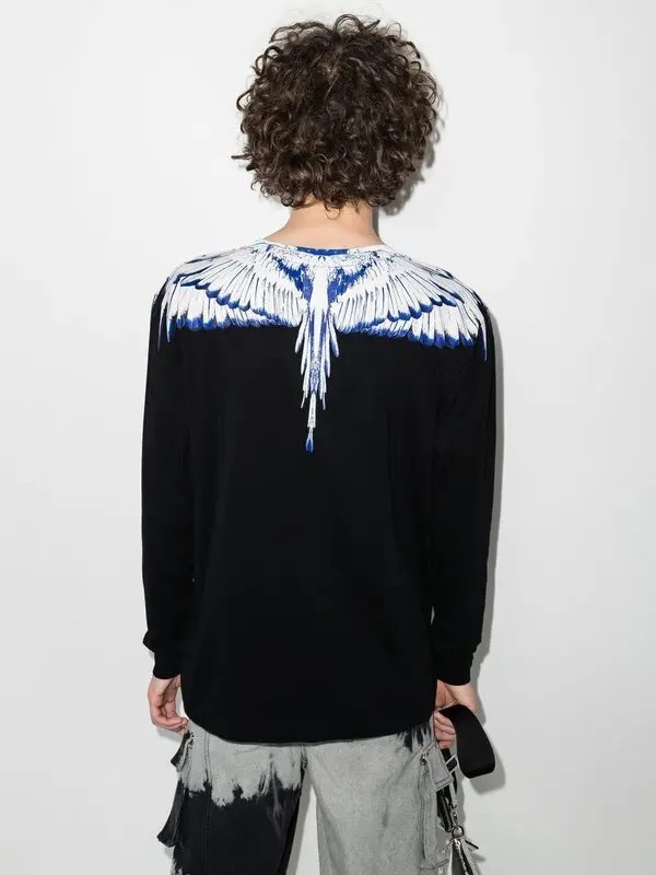 Wings Print Crew Neck Sweat