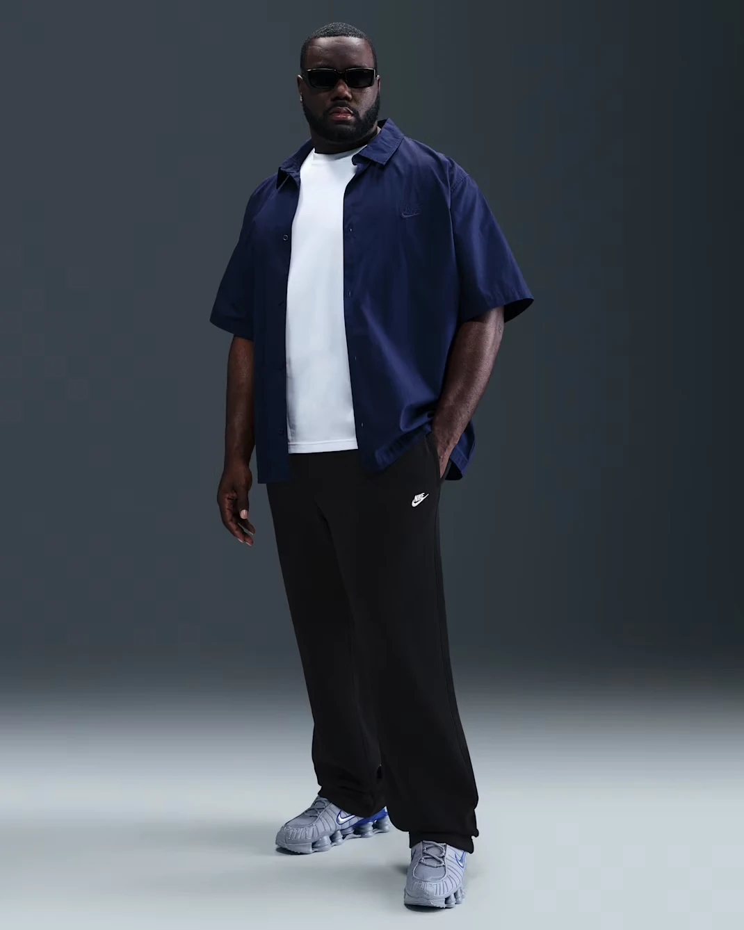 Club Fleece Açık/Bol Paçalı Eşofman Altı