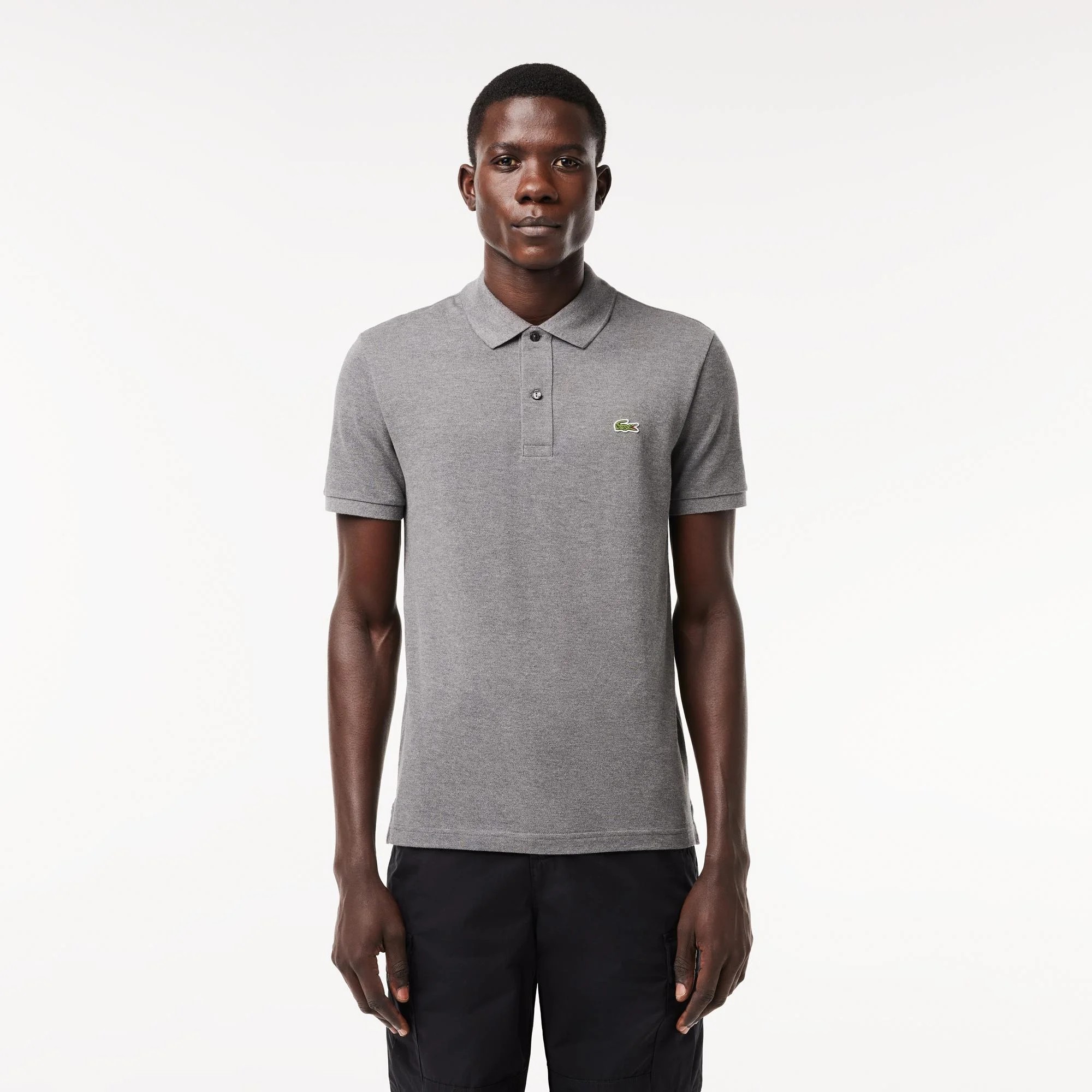 Classic Fit Polo Yaka T-Shirt - Gri