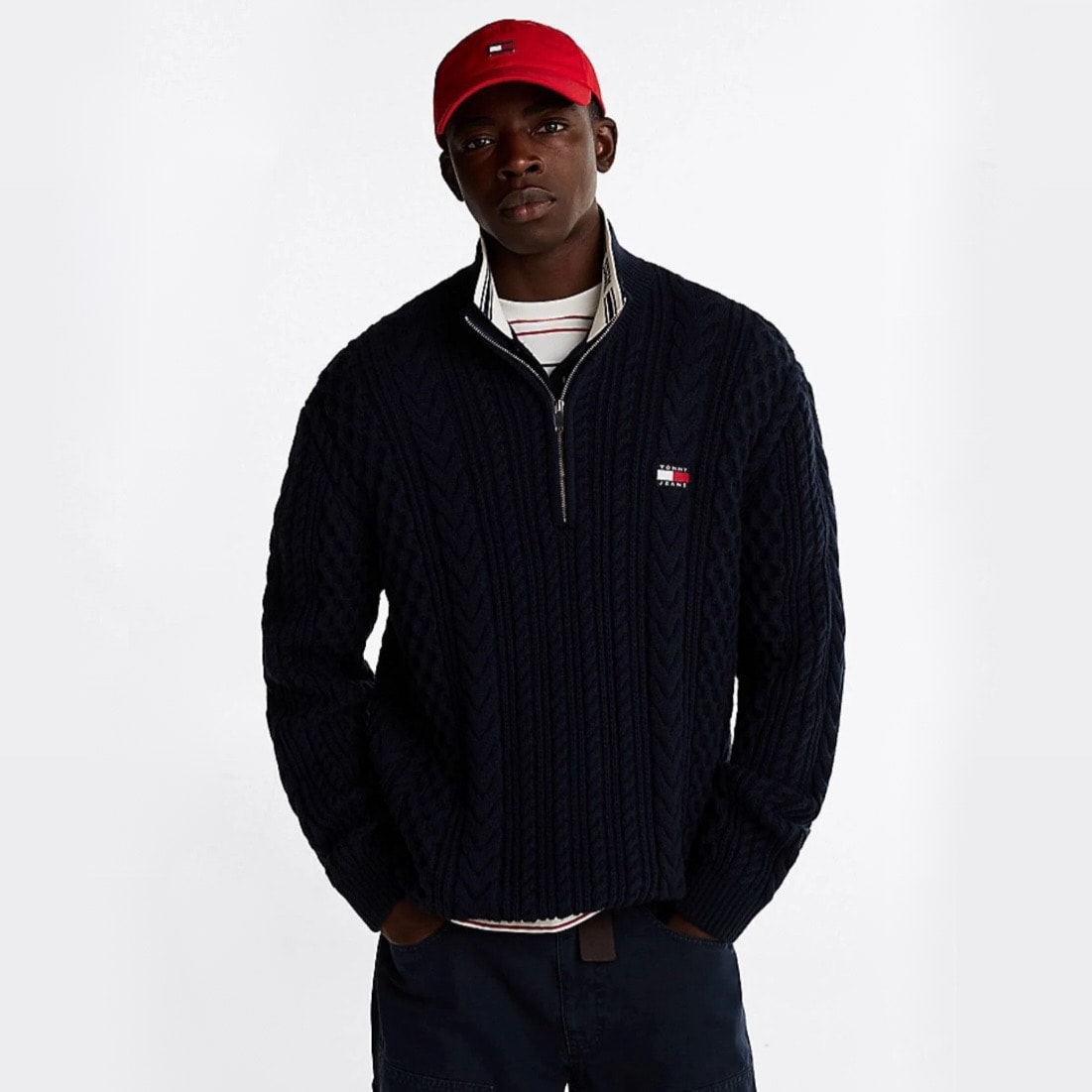 Classic Cable Half Zip Triko