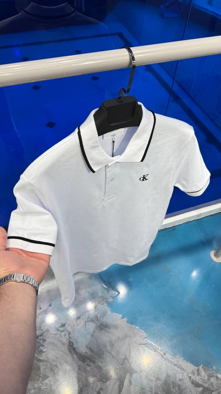 Mini cK Logo Polo Yaka T-Shirt