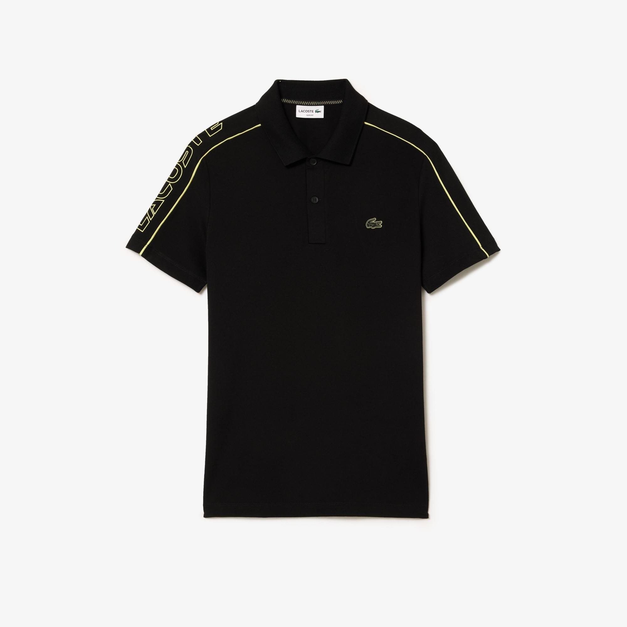 Sport Cotton Dry Polo T-Shirt - Siyah/Sarı