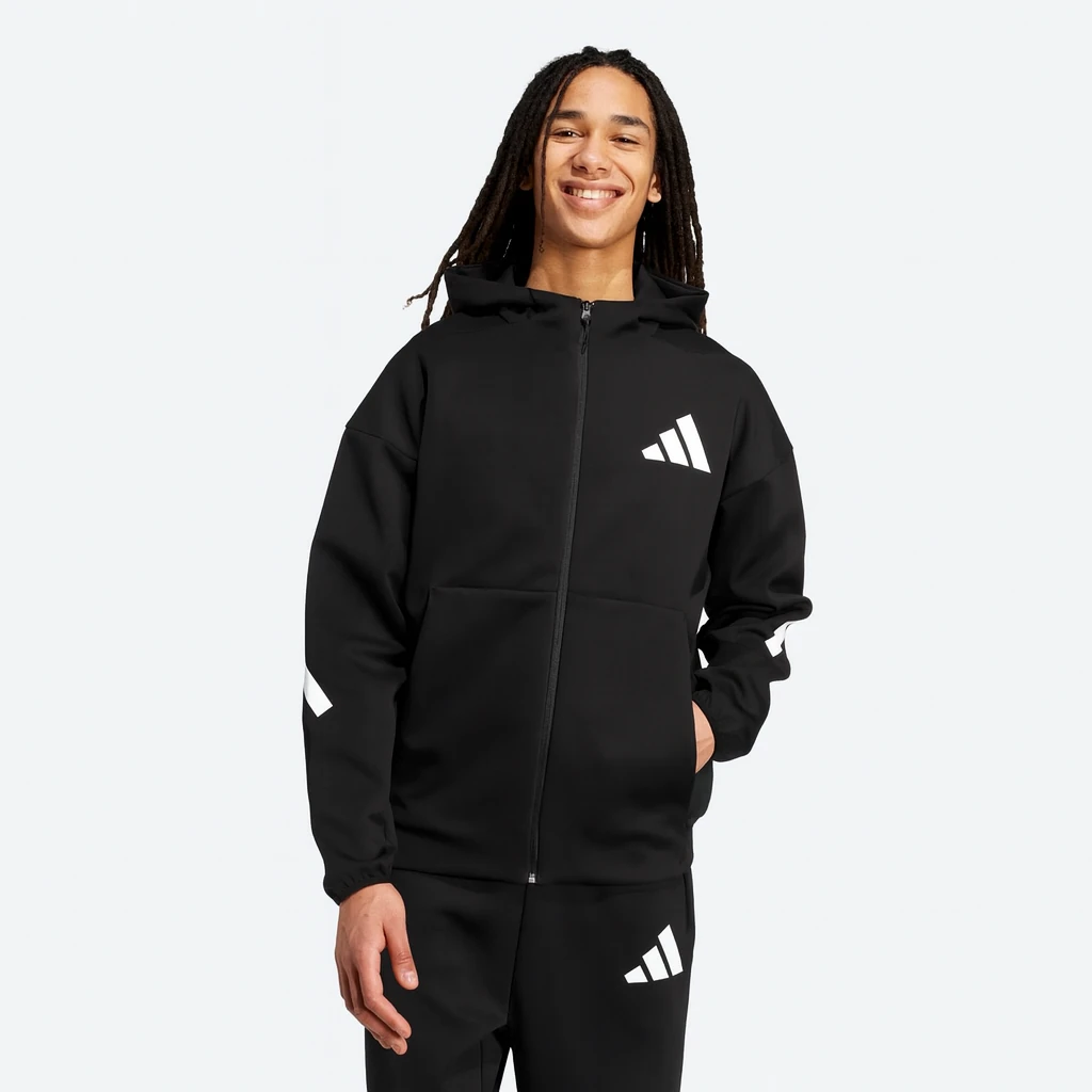 Z.N.E. Full-Zip Kapüşonlu Ceket - Black