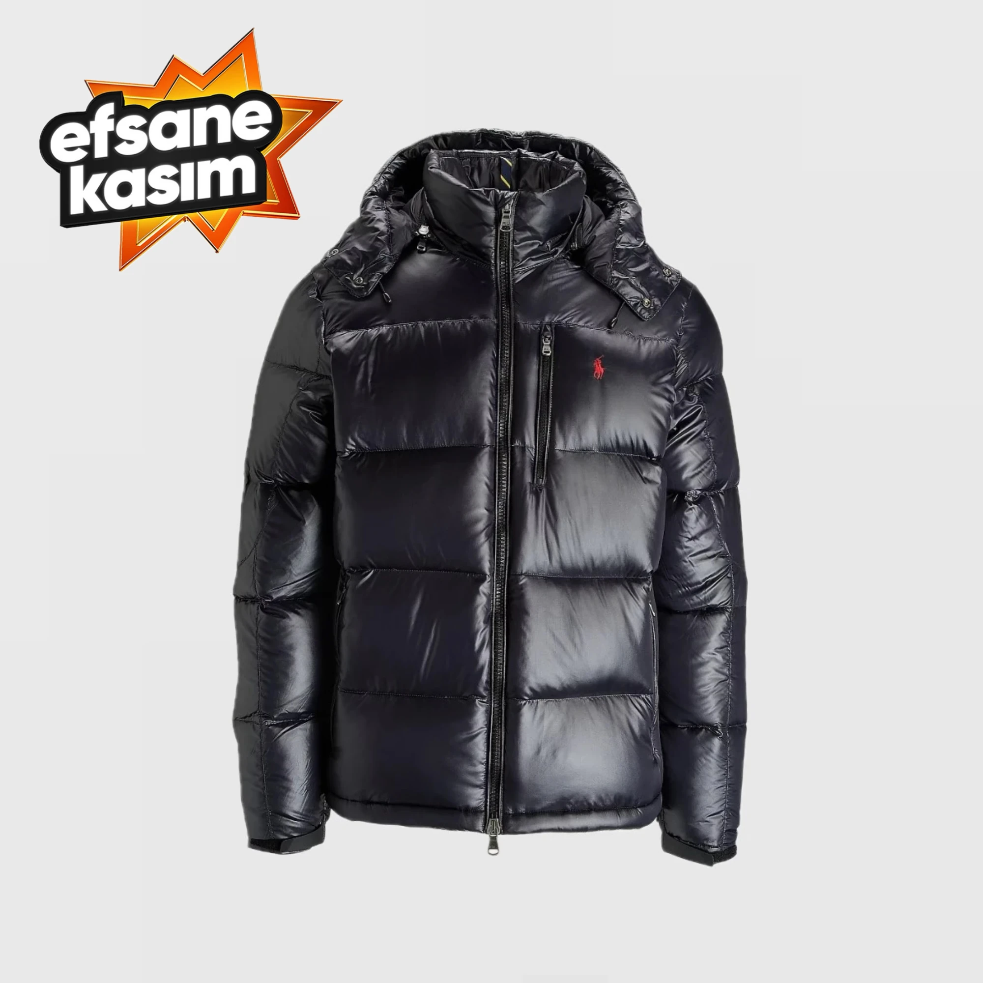 Çıkarılabilir Kapüşonlu Puffer Mont