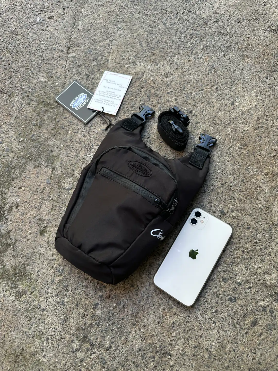 Corteiz Elitework Sling Siyah Çanta