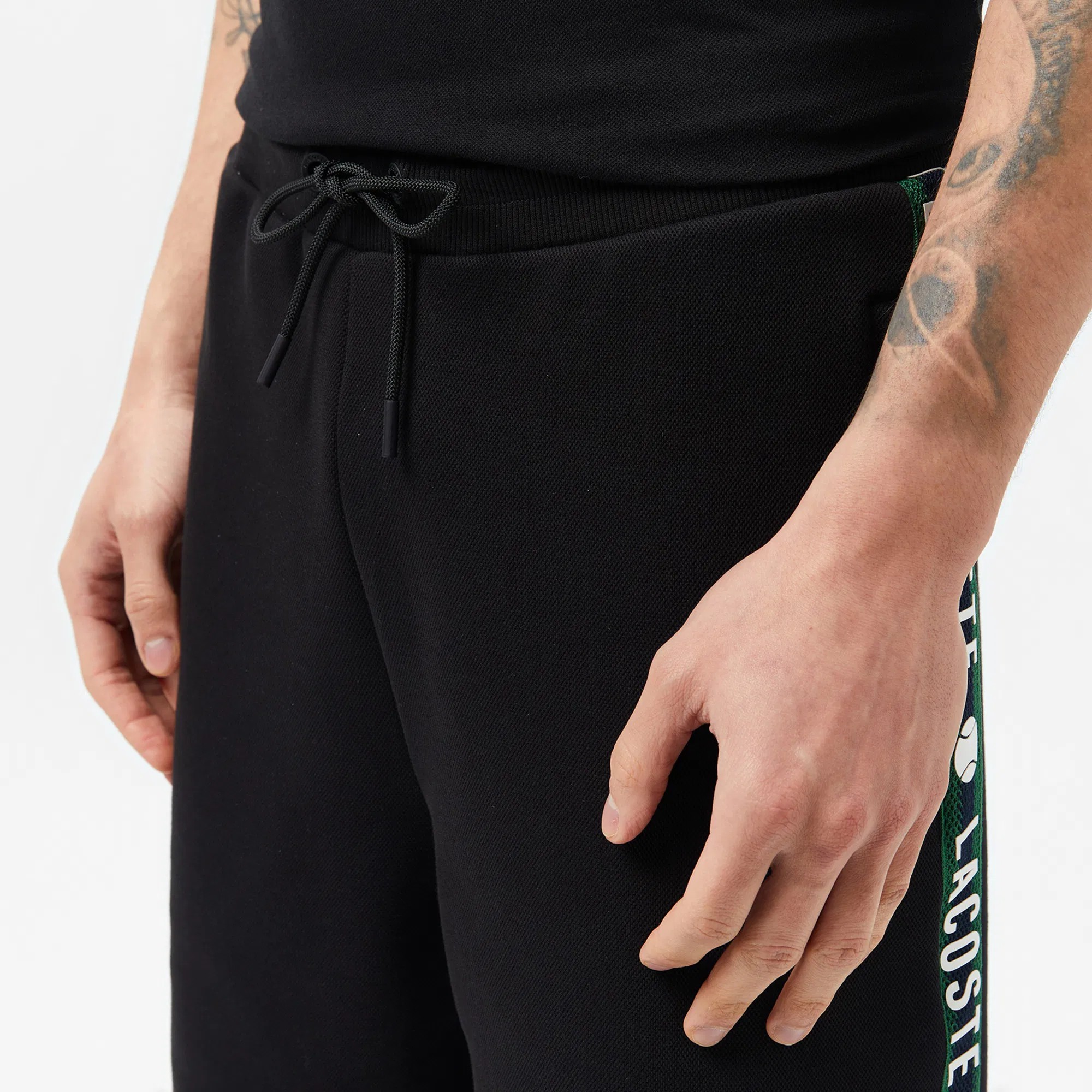 Erkek Regular Fit Baskılı Siyah Şort