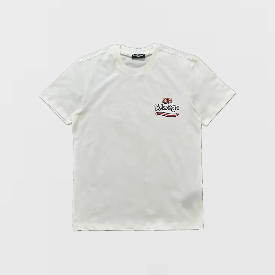 BB Balenciaga Logo Detaylı T-Shirt