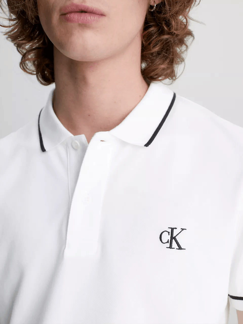 Mini cK Logo Polo Yaka T-Shirt