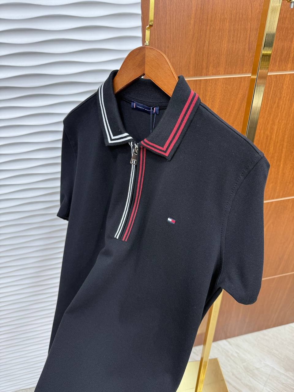 Zip TH Flags Polo Yaka T-Shirt