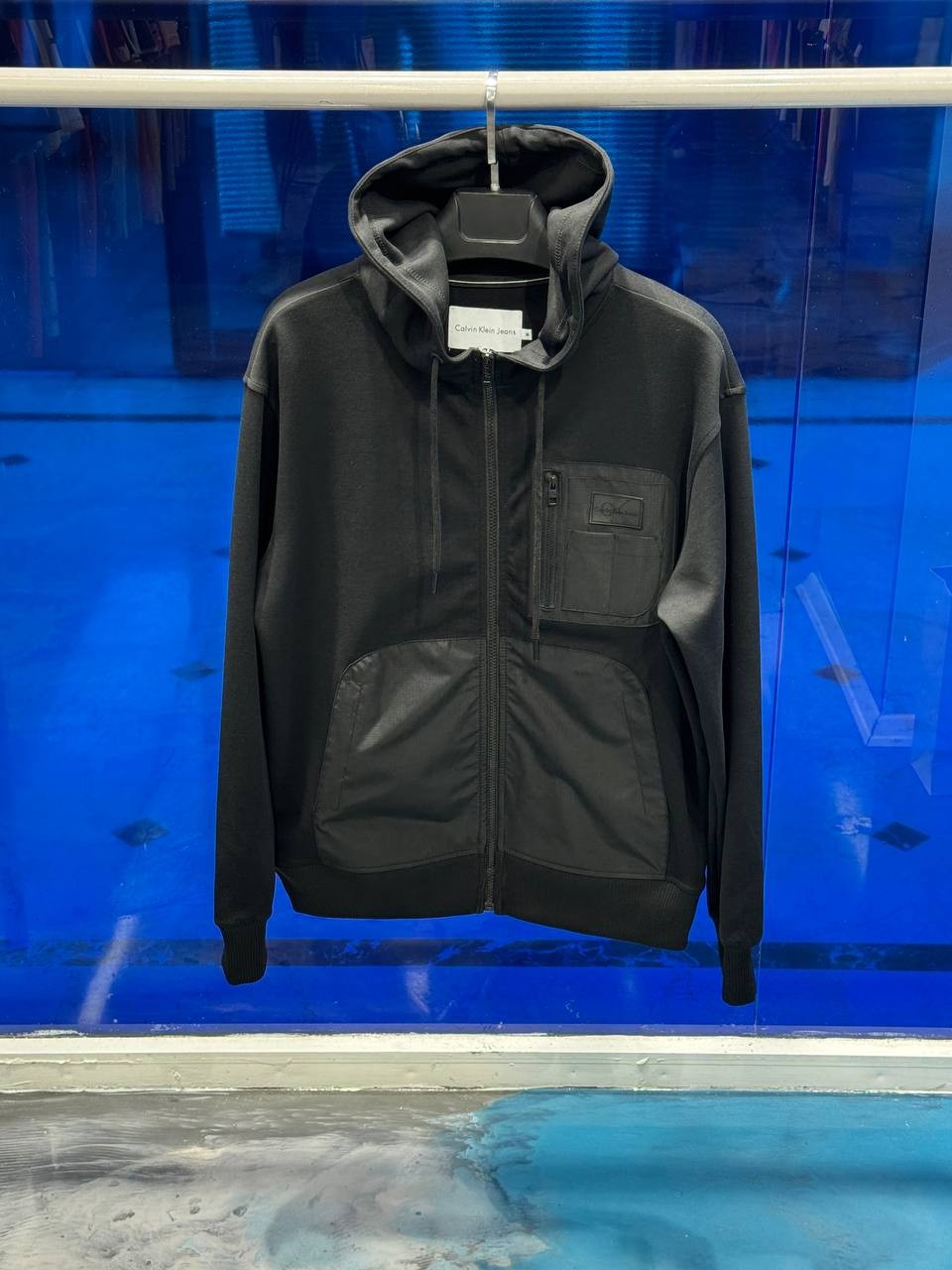 CK Jeans Mix Media Zip Ceket