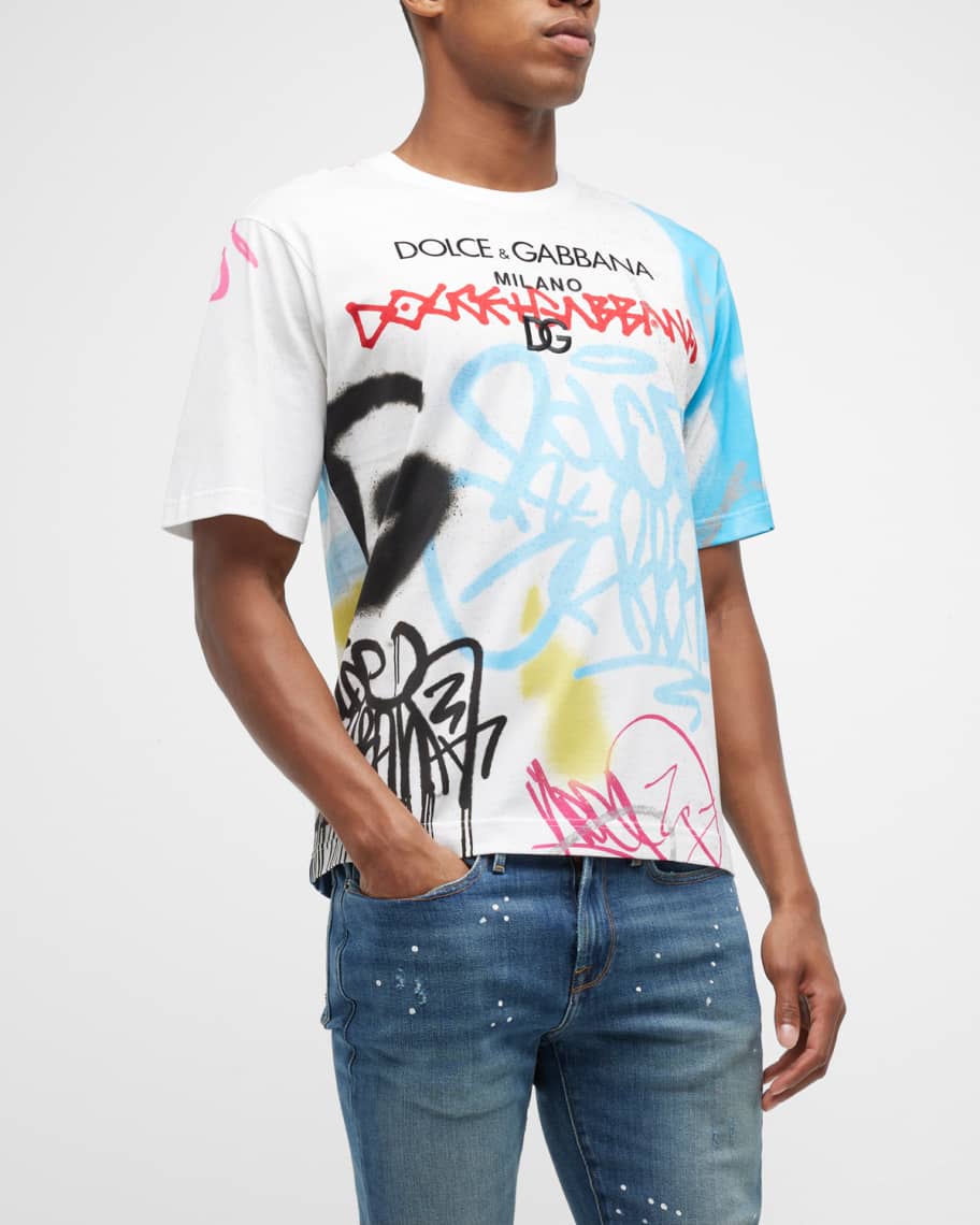 Graffiti-Print Cotton T-Shirt