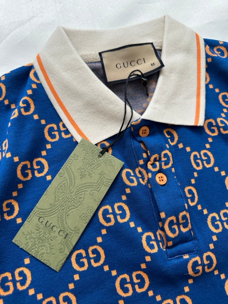 GG Printed Monogram Polo Yaka Triko T-Shirt