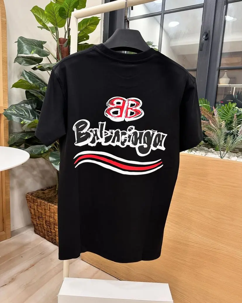 BB Balenciaga Logo Detaylı T-Shirt