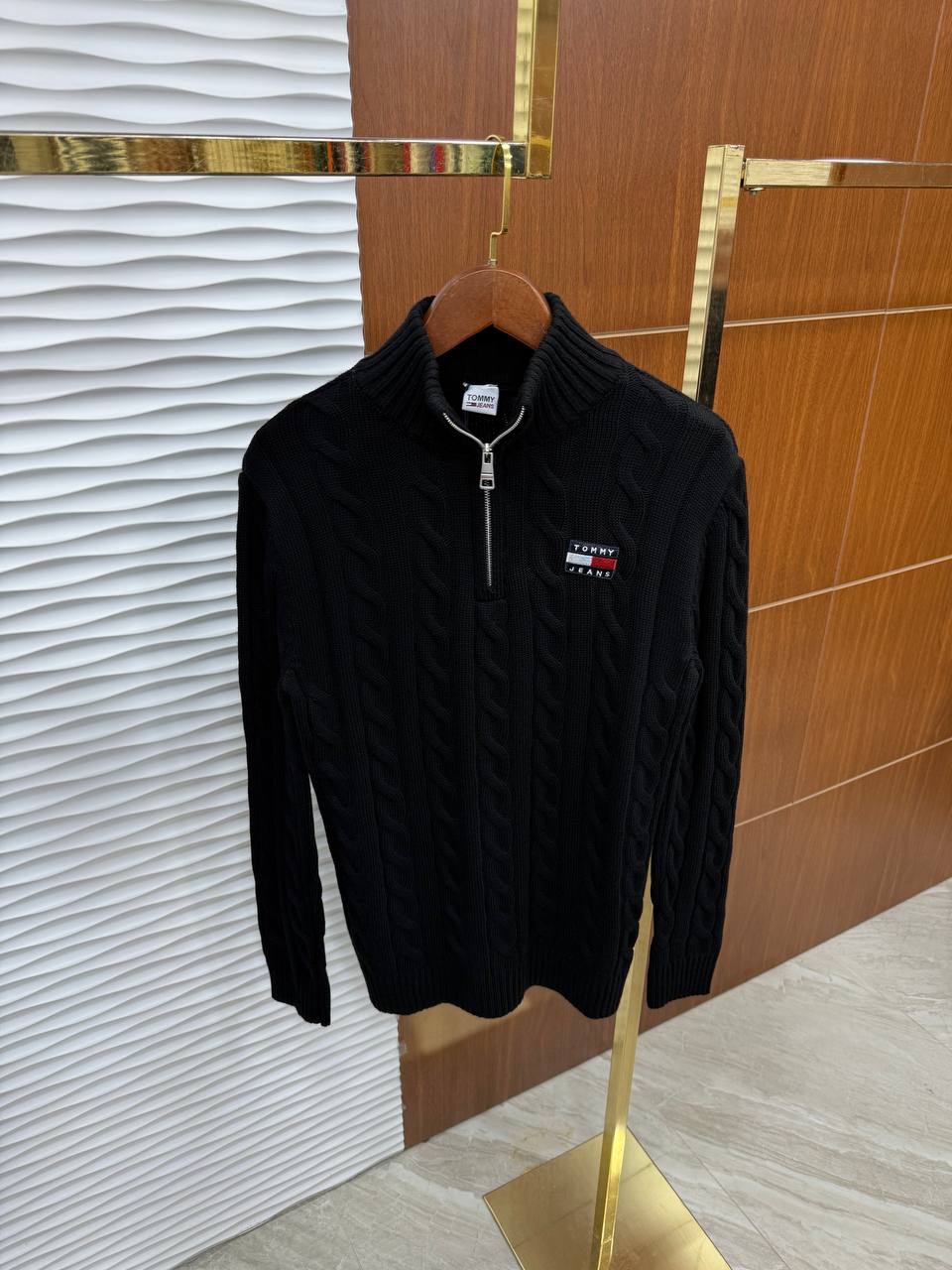 Classic Cable Half Zip Triko