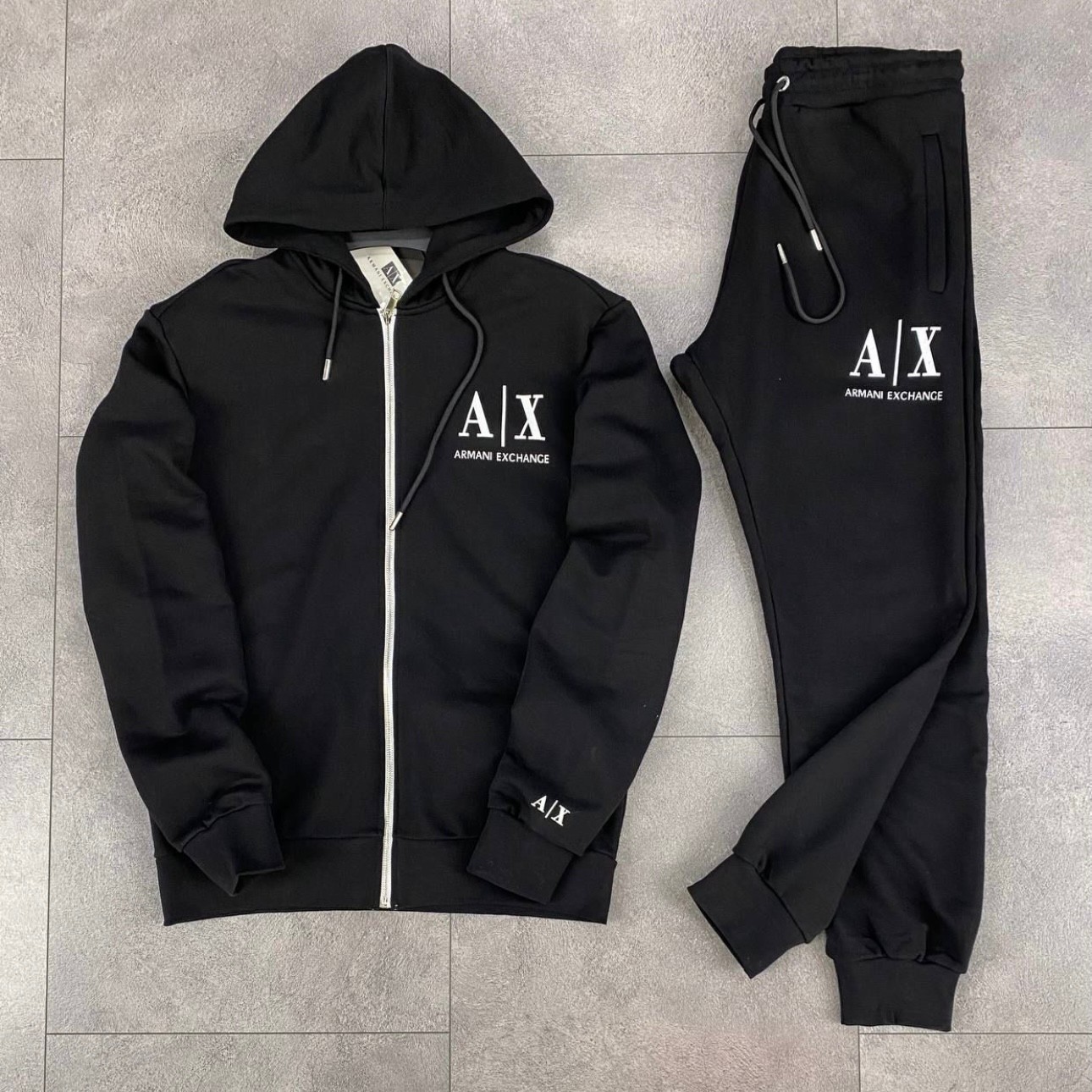 AX Logo Premium Black Eşofman Takımı