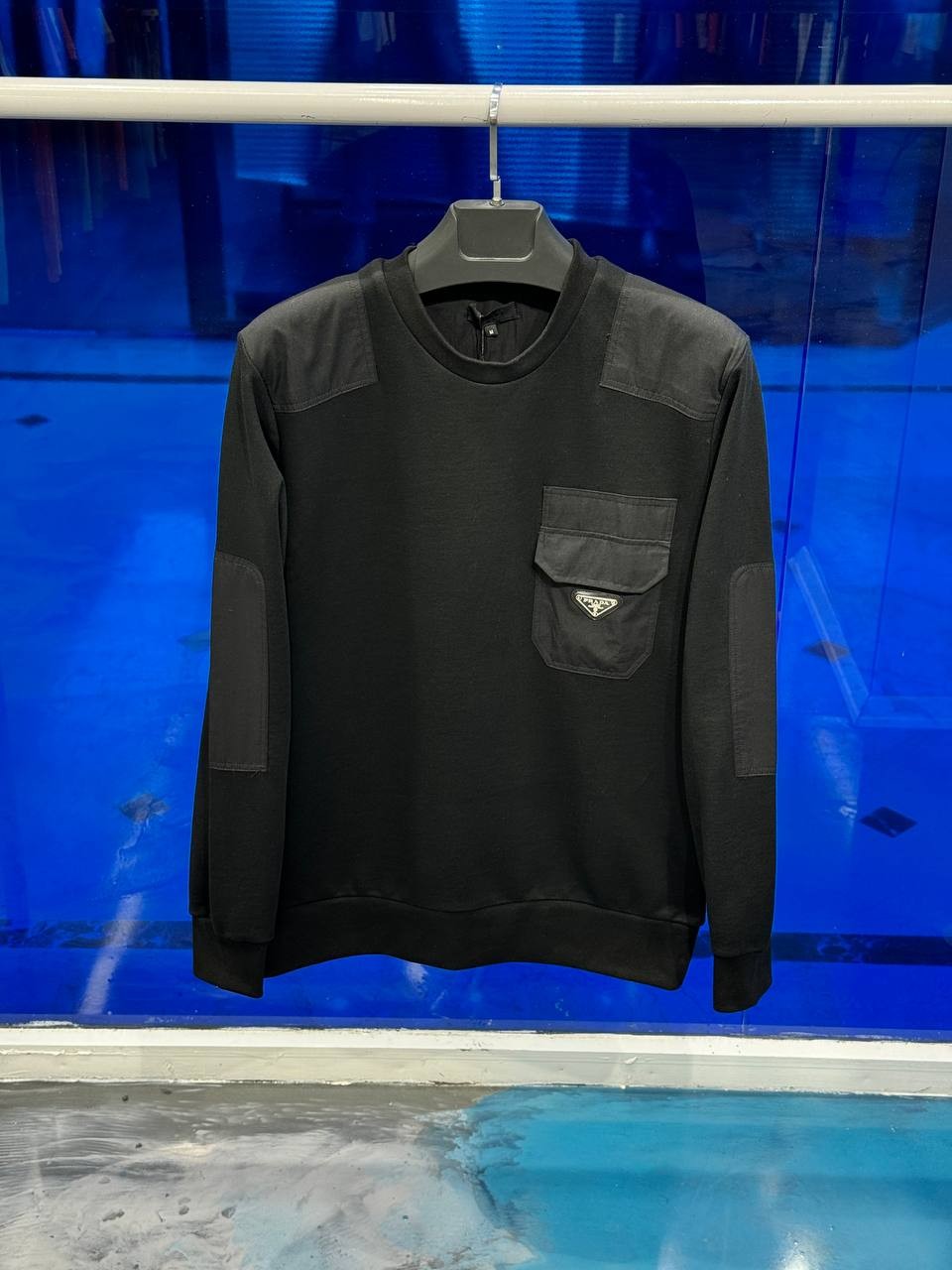 Re-Nylon Detaylı Pamuklu Sweatshirt