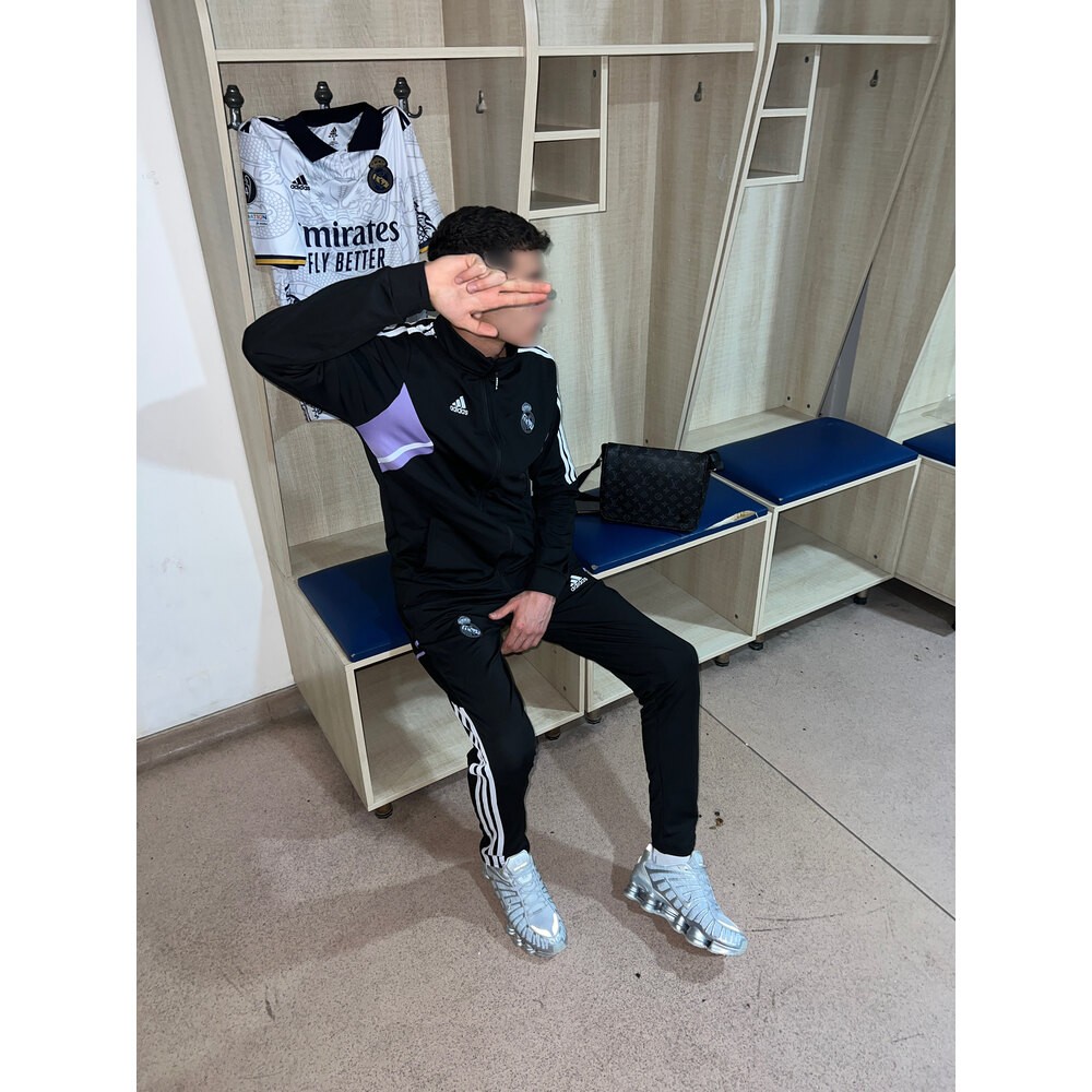 Real Madrid Training Eşofman Takımı Black/Black/Purple 